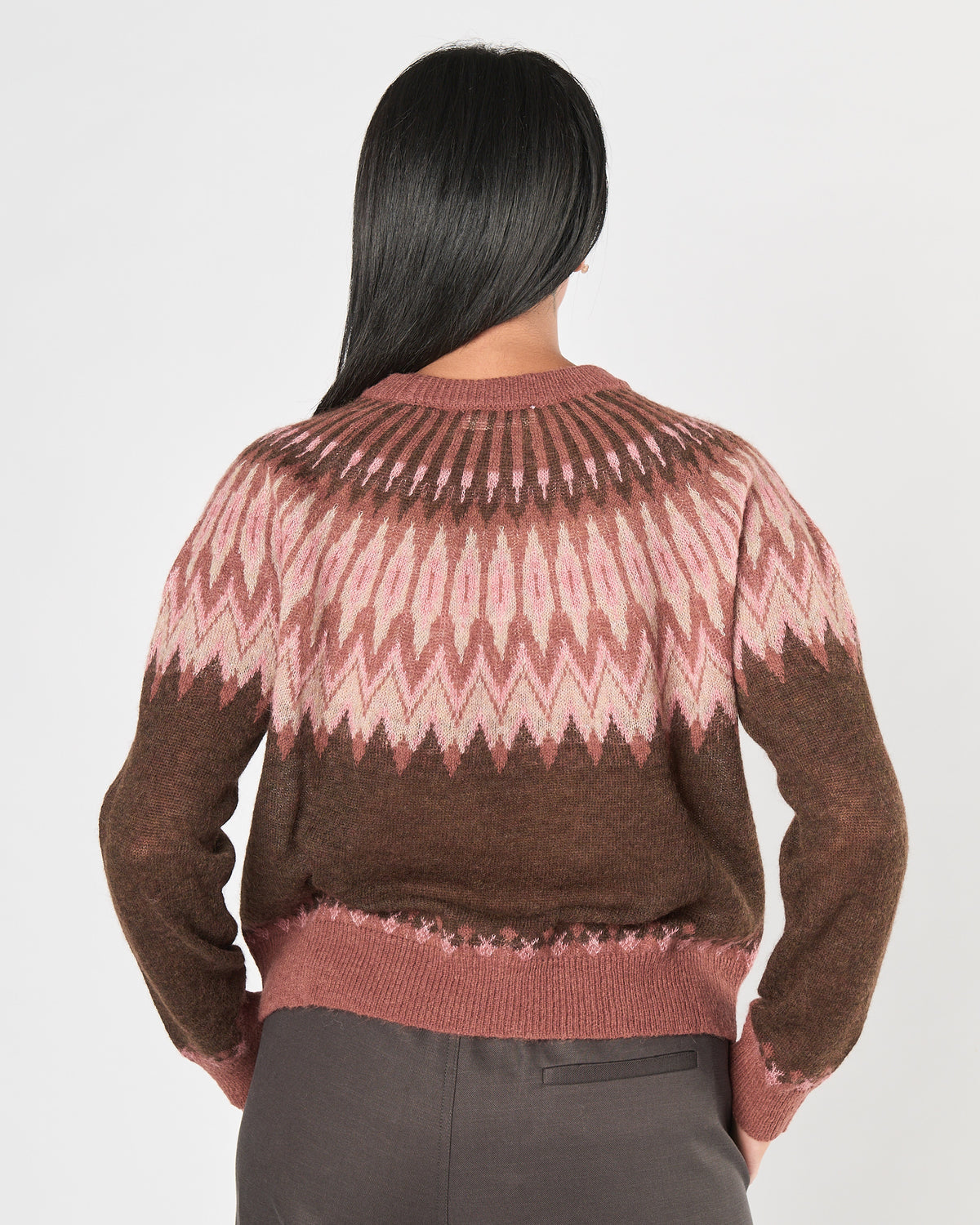 Maglia Roberto Collina girocollo fantasia jacquard
