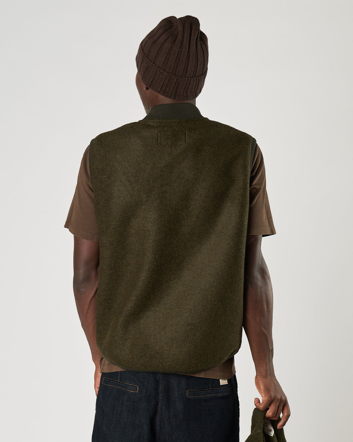 Gilet Bl'ker in lana cotta verde