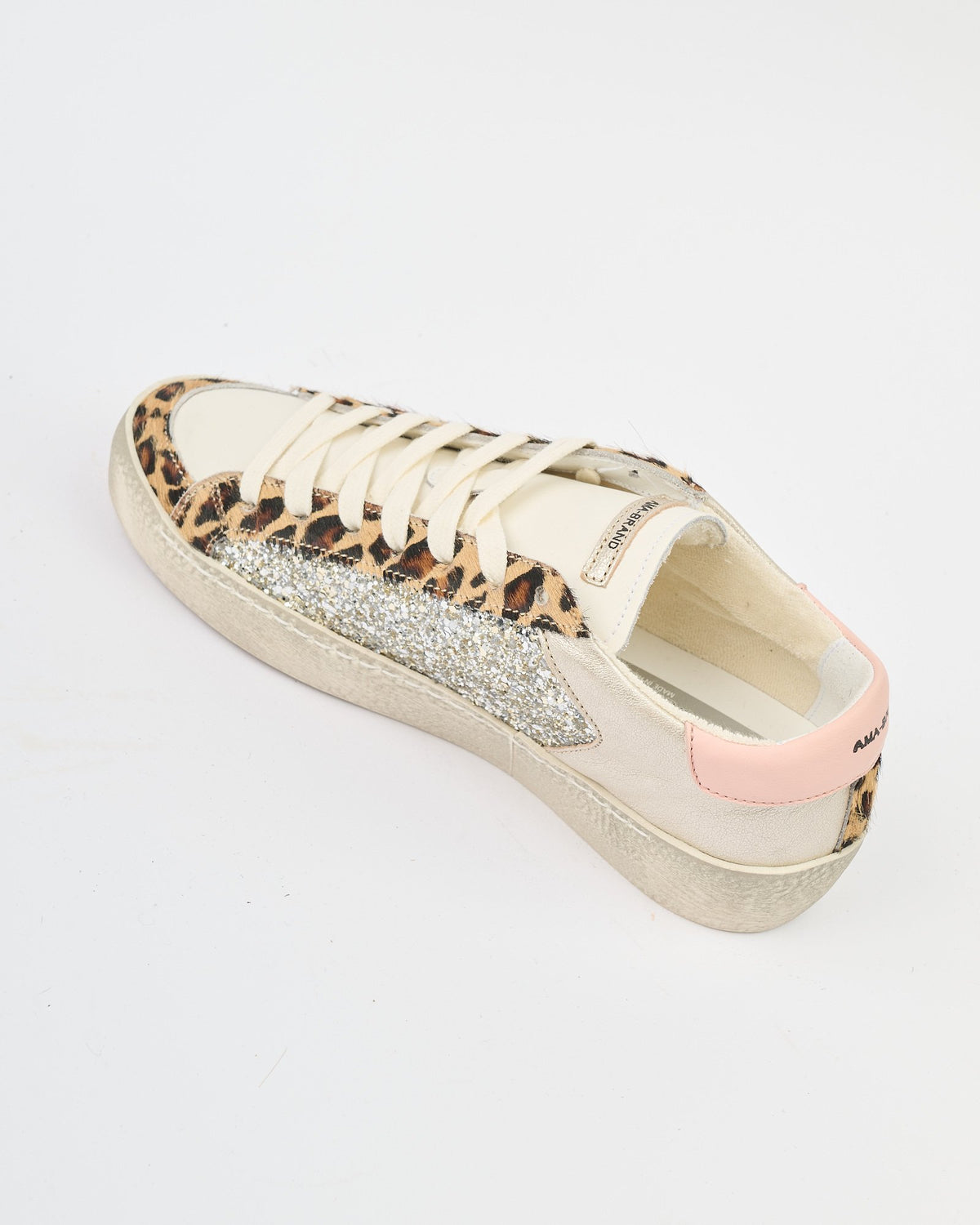 Sneaker Ama Brand glitter silver cavallino animalier