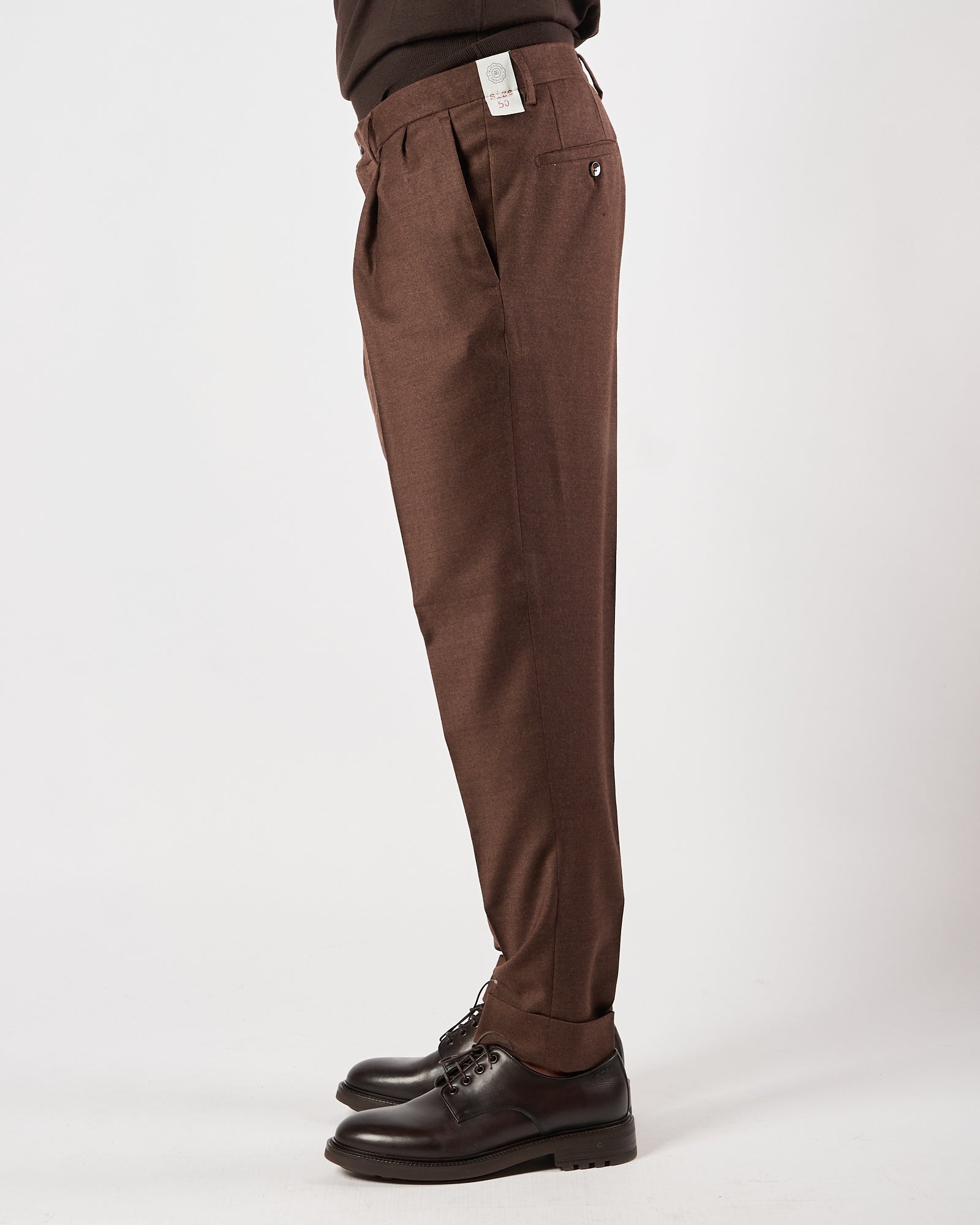 Pantalone Lbm1911 doppia pence castagna