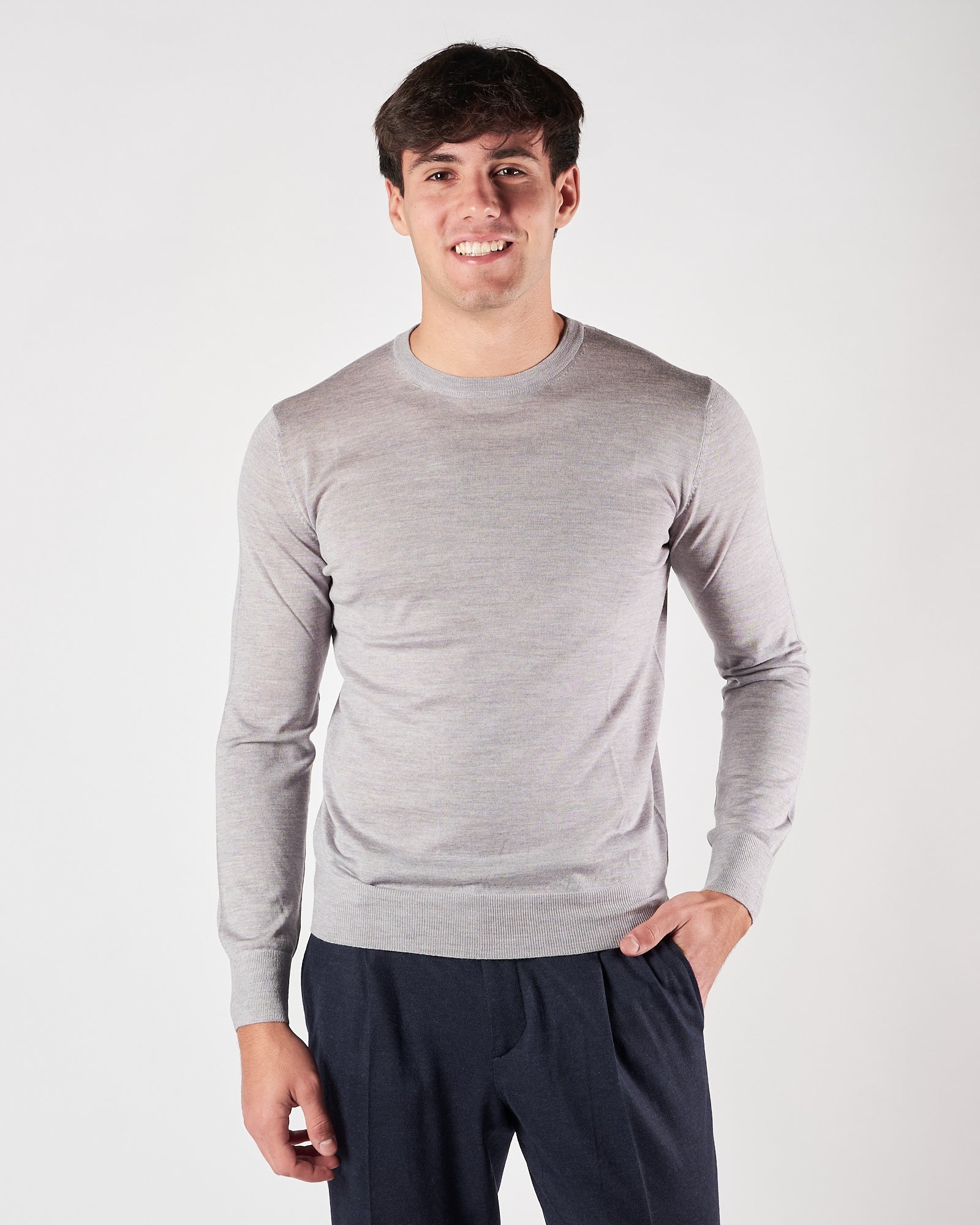 Maglia Lbm1911 girocollo grigio perla