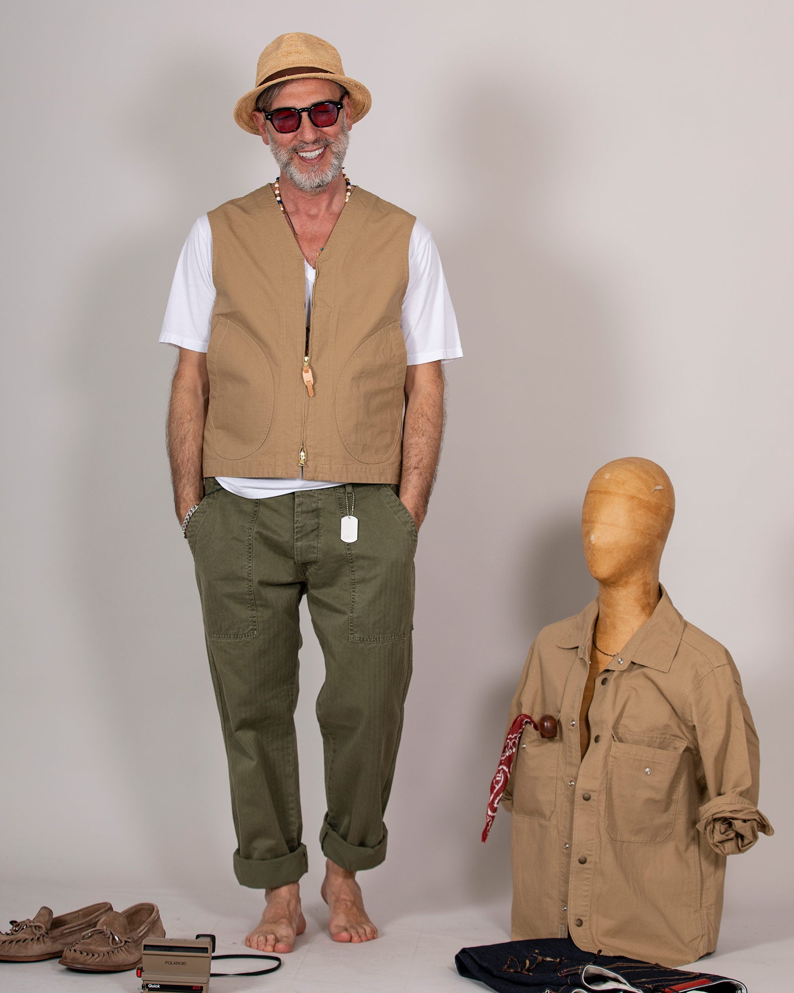 Gilet Manifatture Ceccarelli con zip cammello