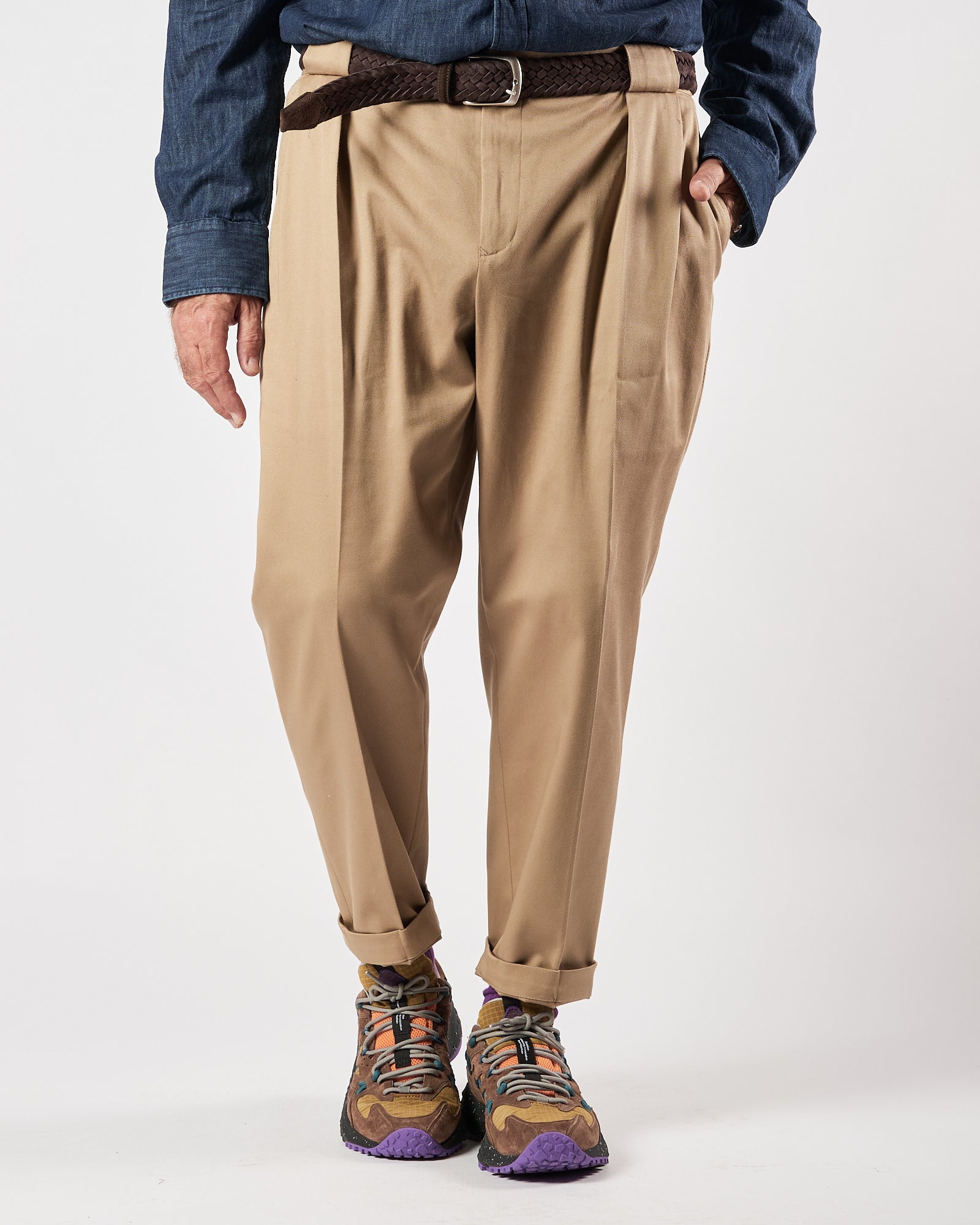 Pantalone Lbm1911 doppia pence beige