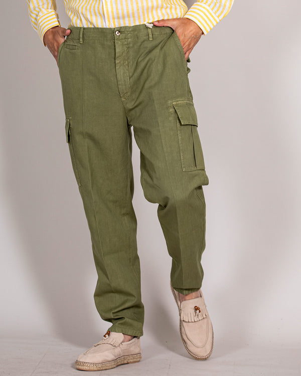Pantalone tasconato verde