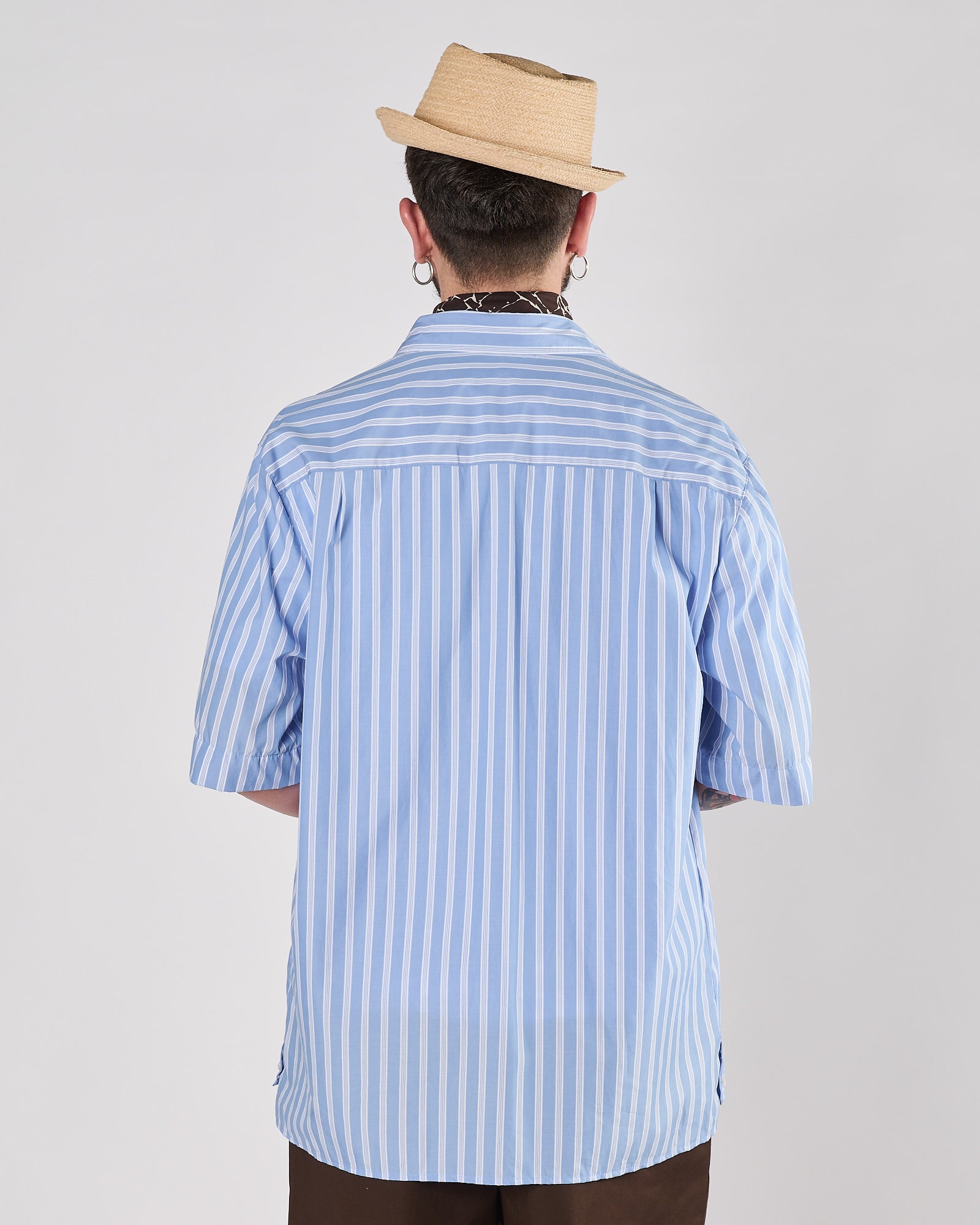 Camicia Officina36 manica corta fantasia a righe