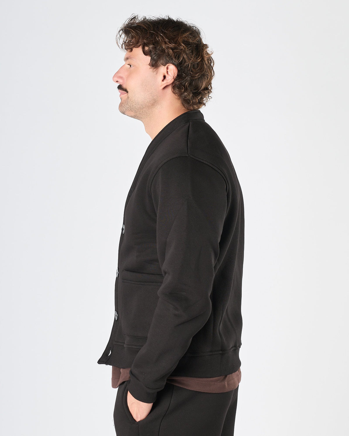 Cardigan Aimé in felpa moro