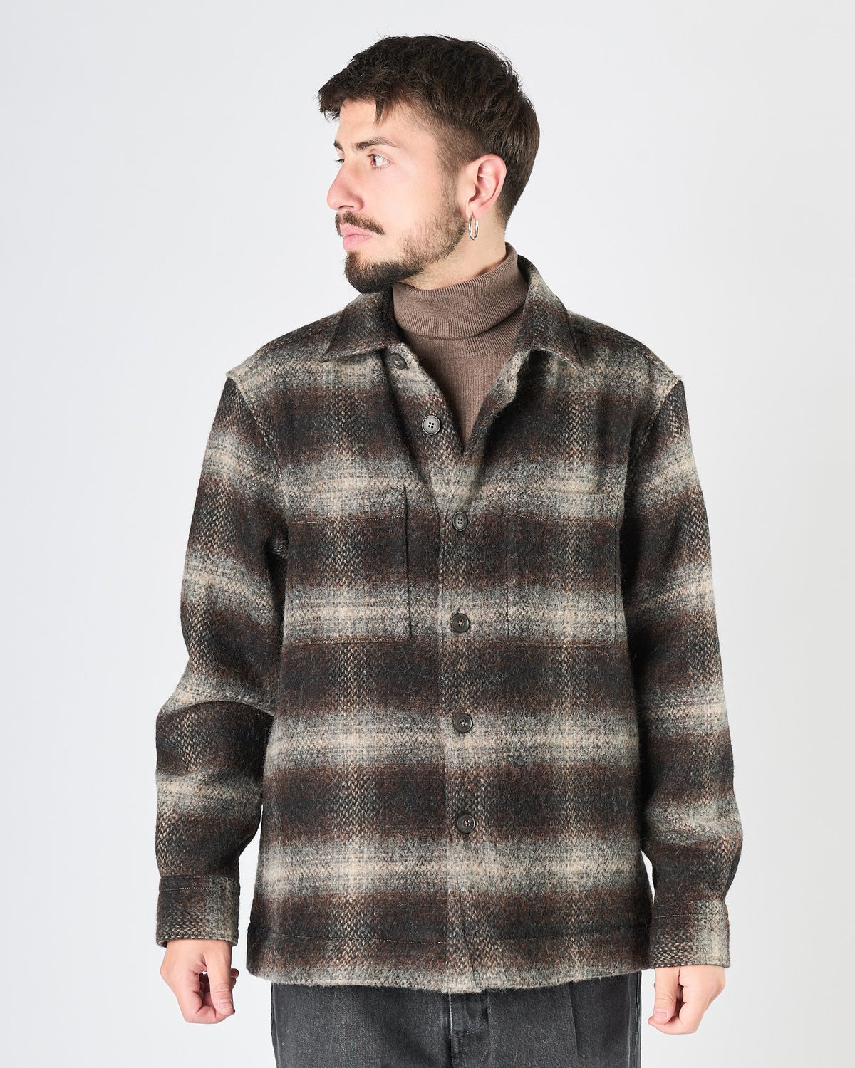 Giacca camicia Xacus check sfumato multicolor