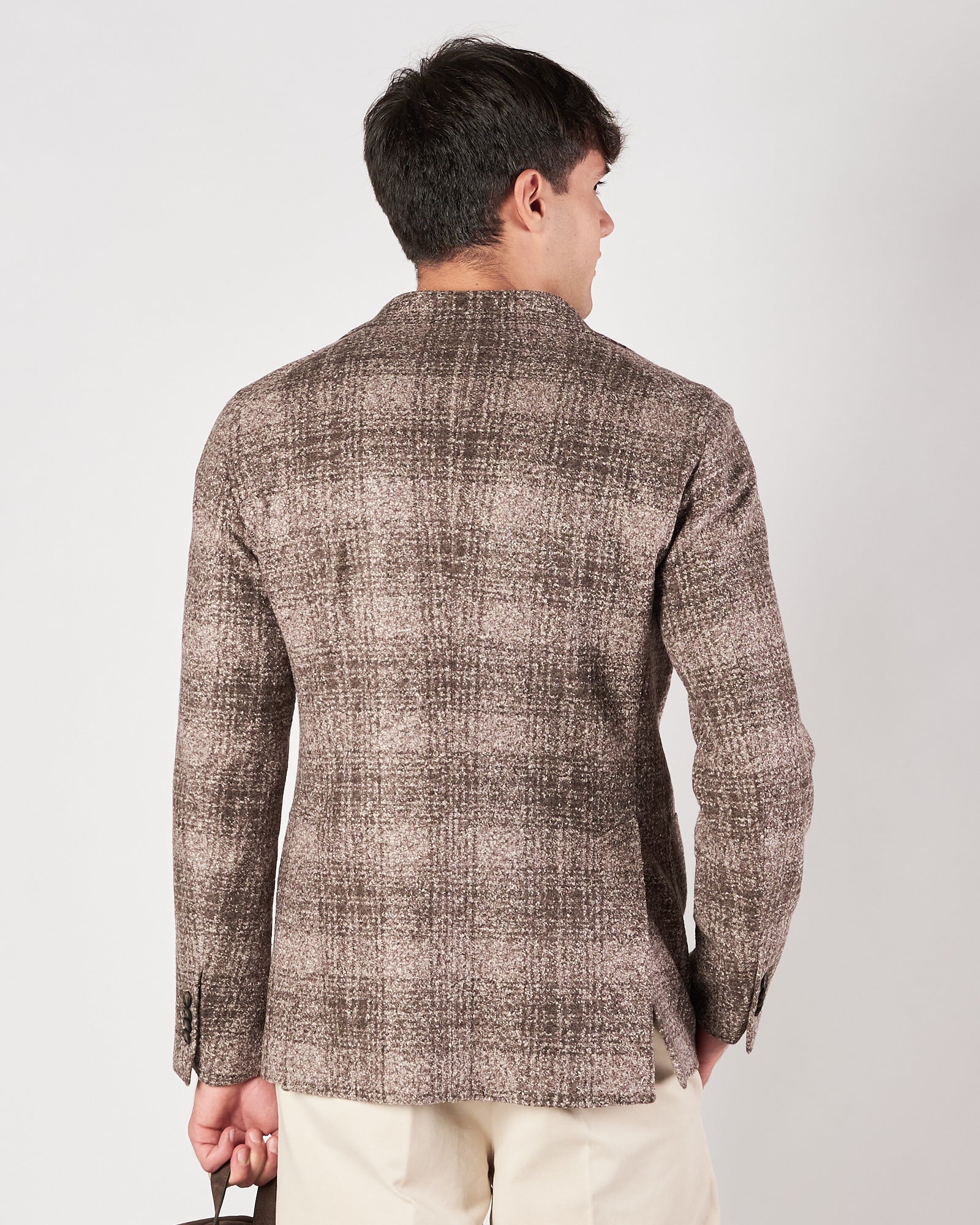 Giacca Tagliatore un petto fantasia quadri tabacco