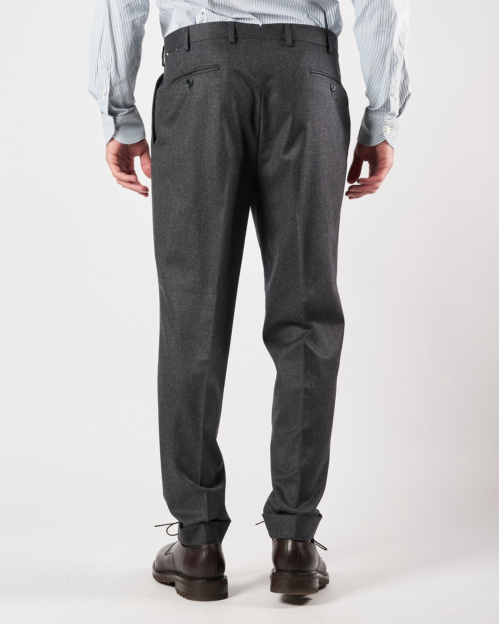 Pantalone Luigi Bianchi doppia pence grigio