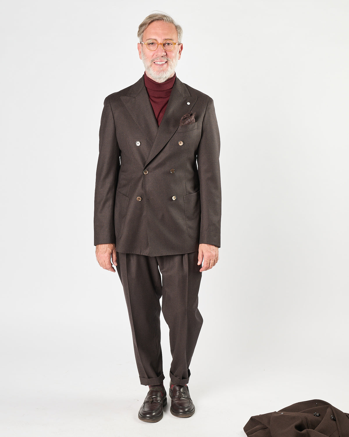 Giacca Lbm1911 doppio petto testa di moro