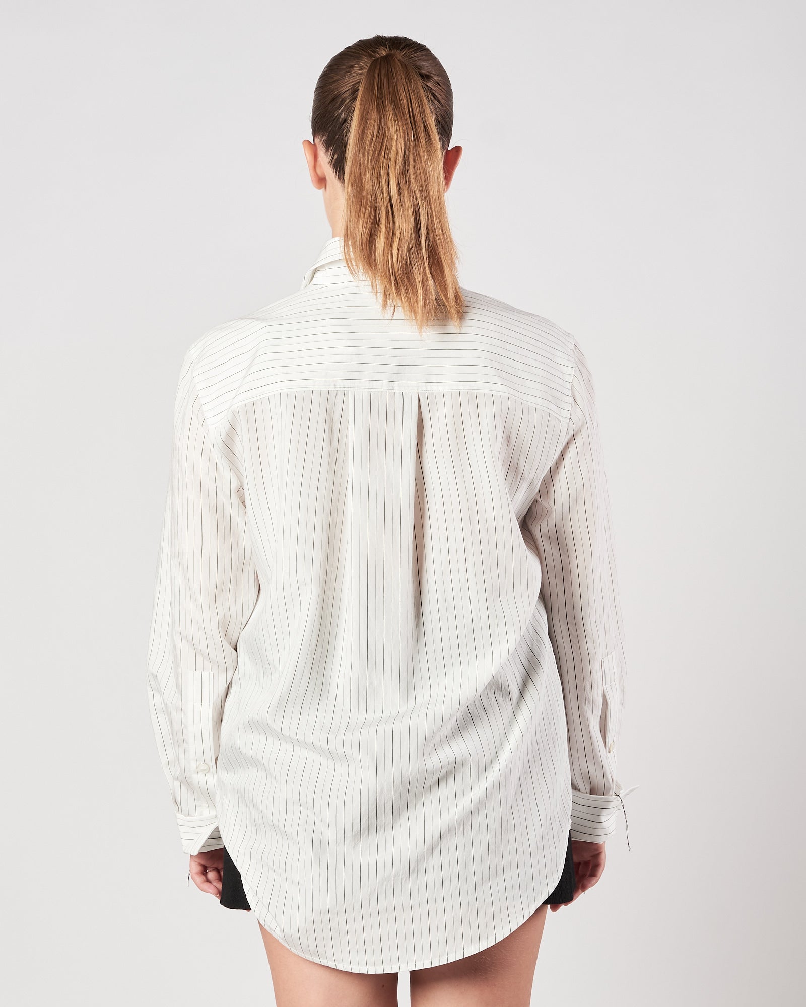 Camicia Tela9 rigata bianca e nera