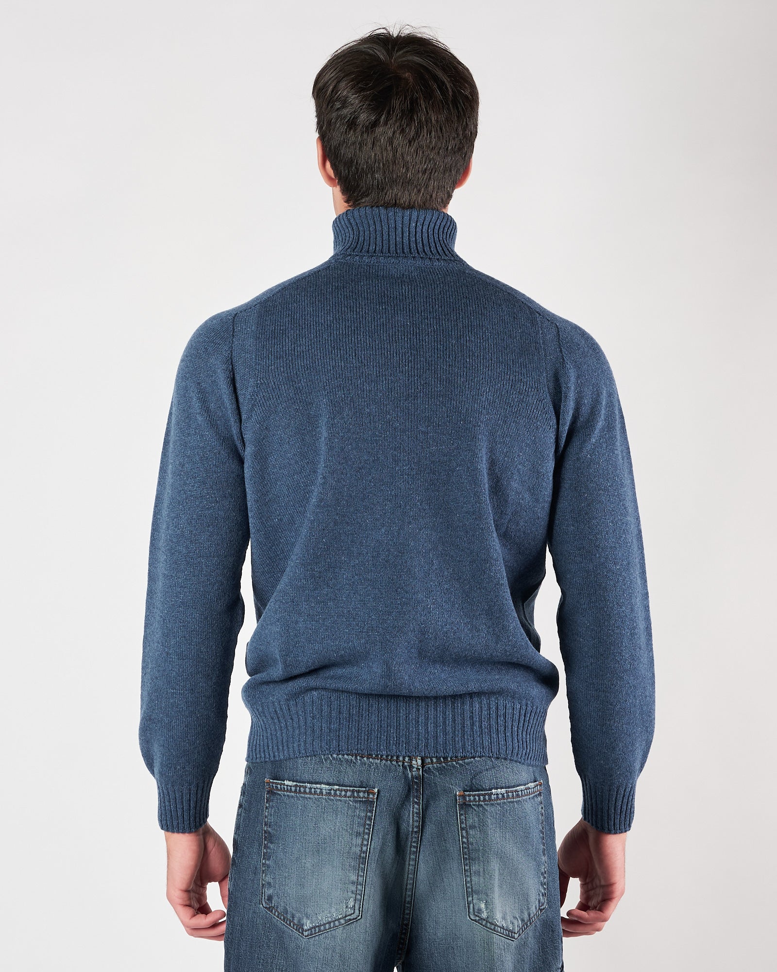 Maglia A|STORE collo alto blu zaffiro