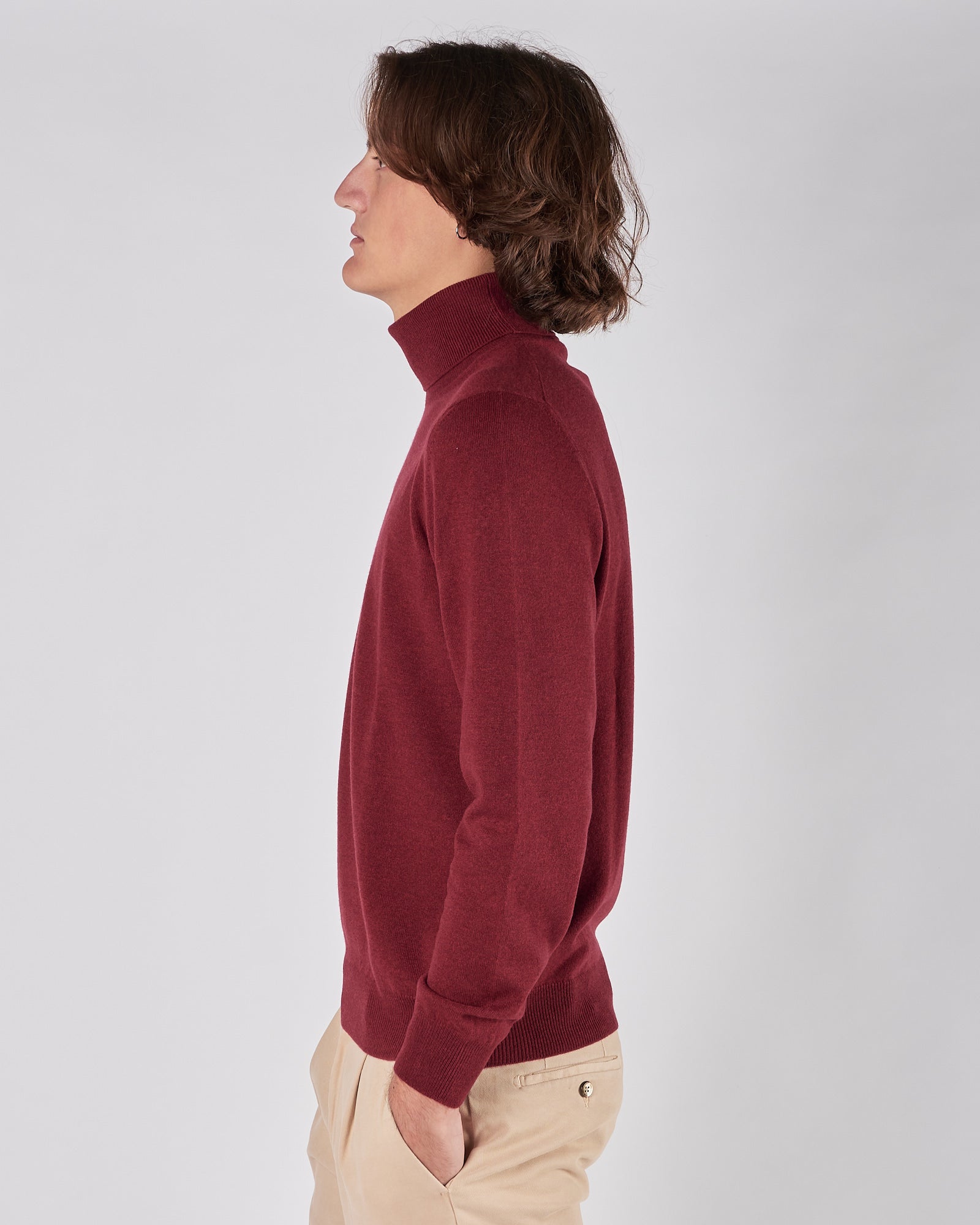 Maglia A|STORE dolcevita bordeaux