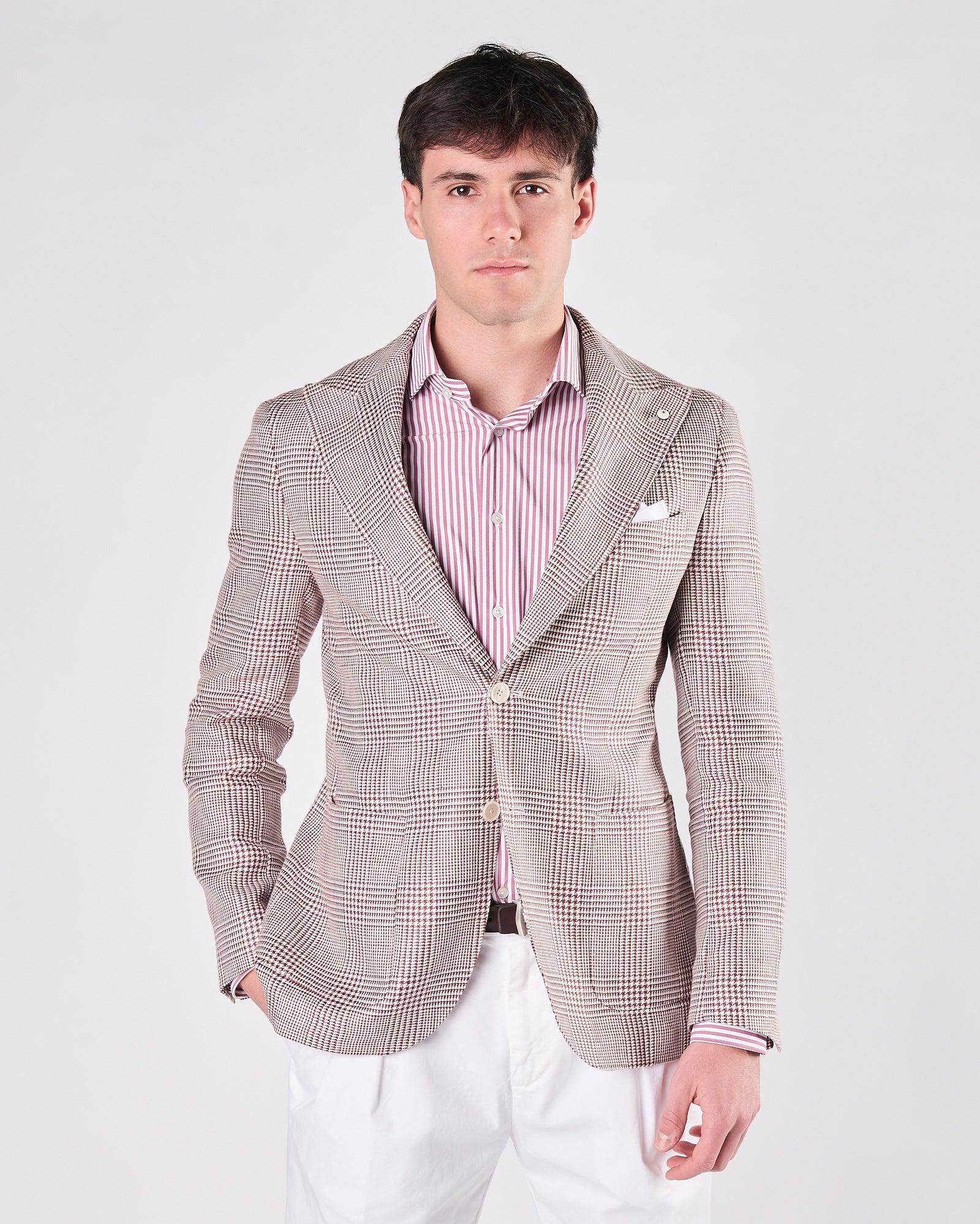 Giacca Lbm1911 un petto fantasia quadri