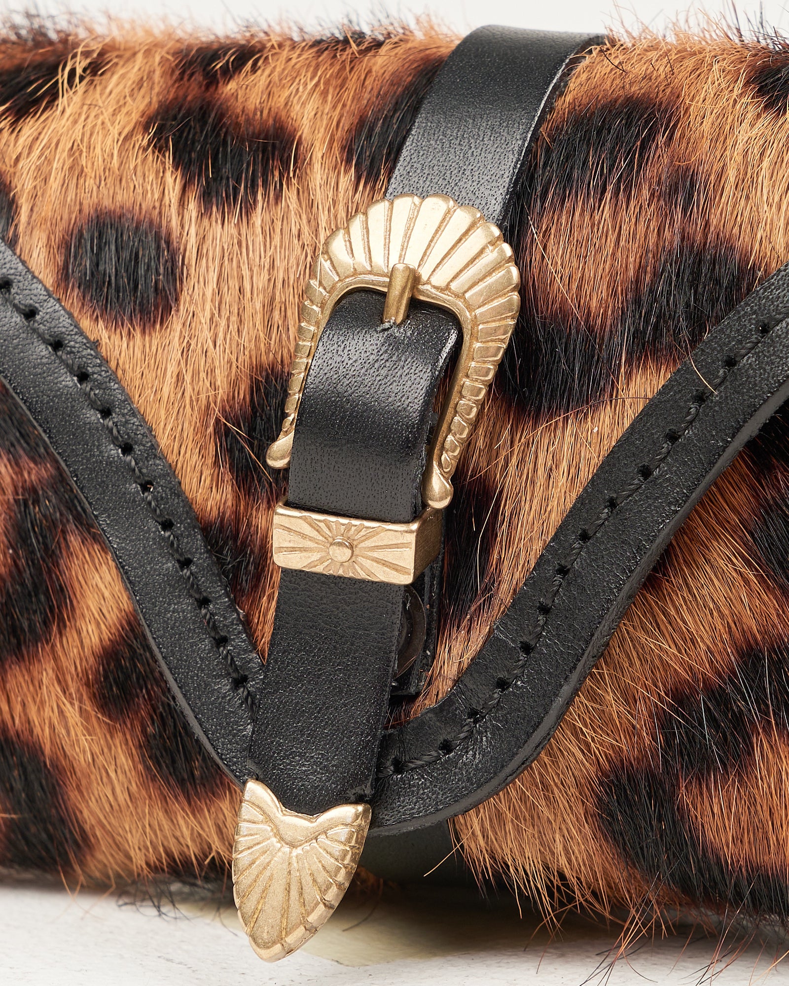 Portaocchiali Alberto Luti in cavallino maculato