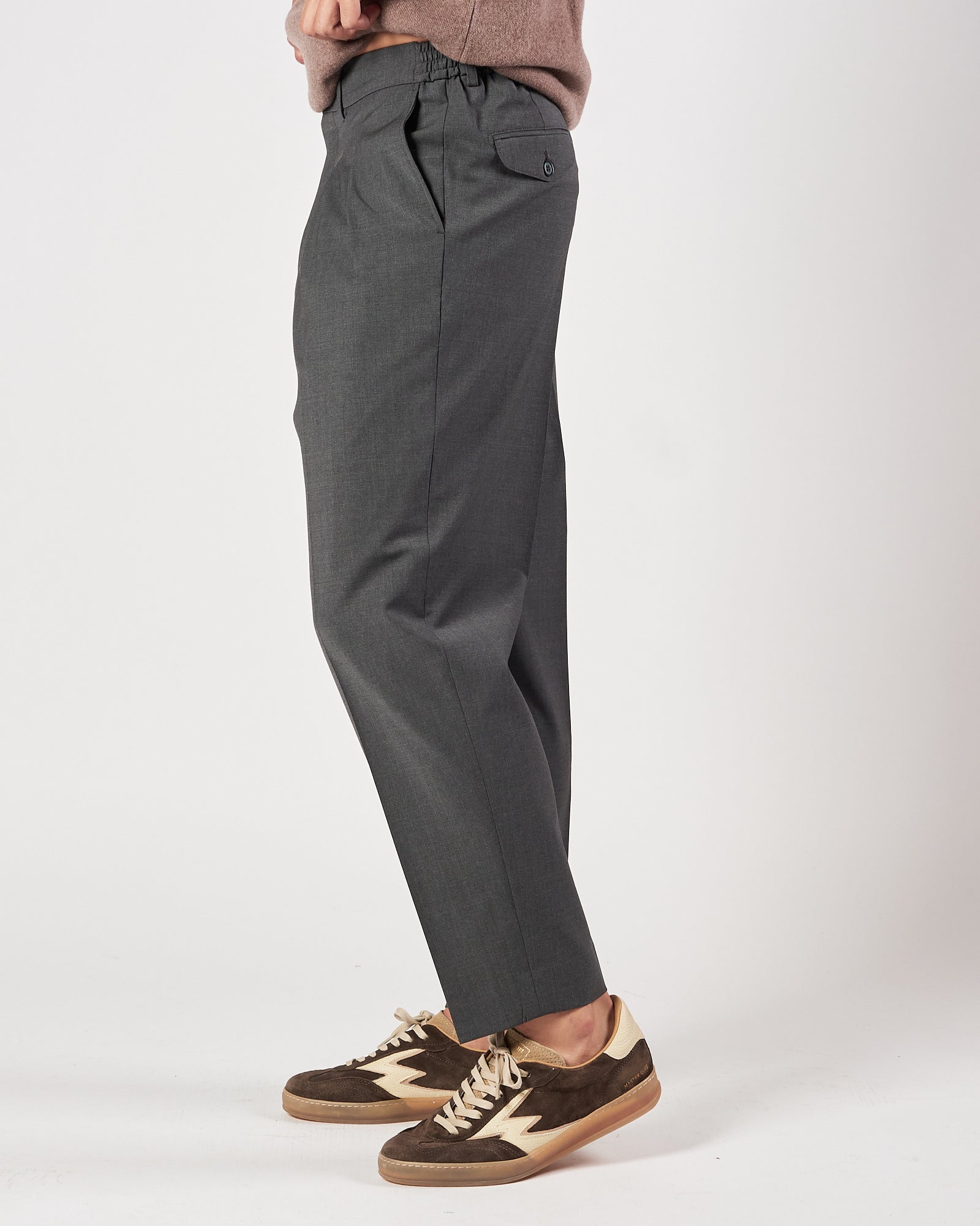 Pantalone A|STORE doppia pence grigio antracite