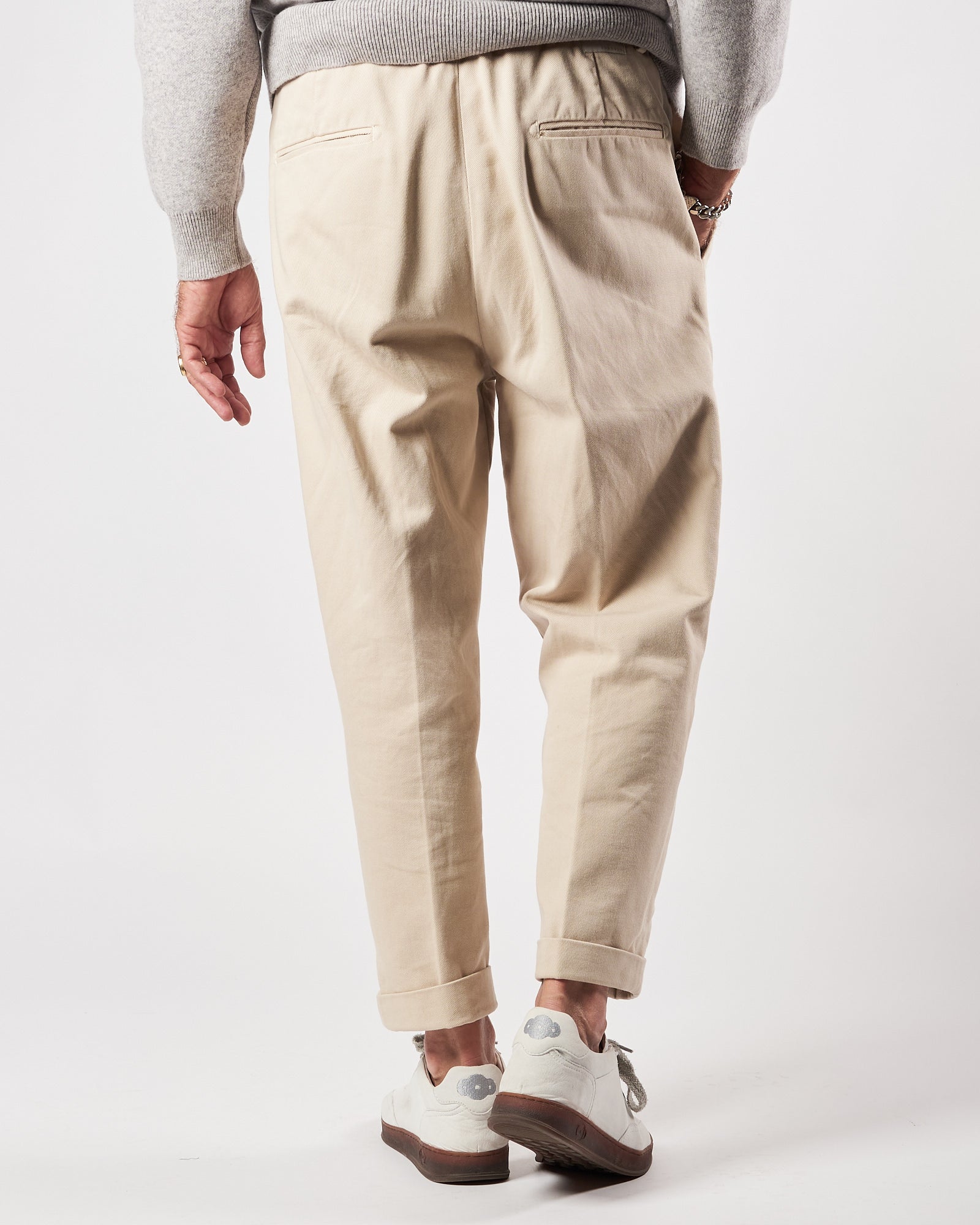 Pantalone Bonheur una pence over fit beige