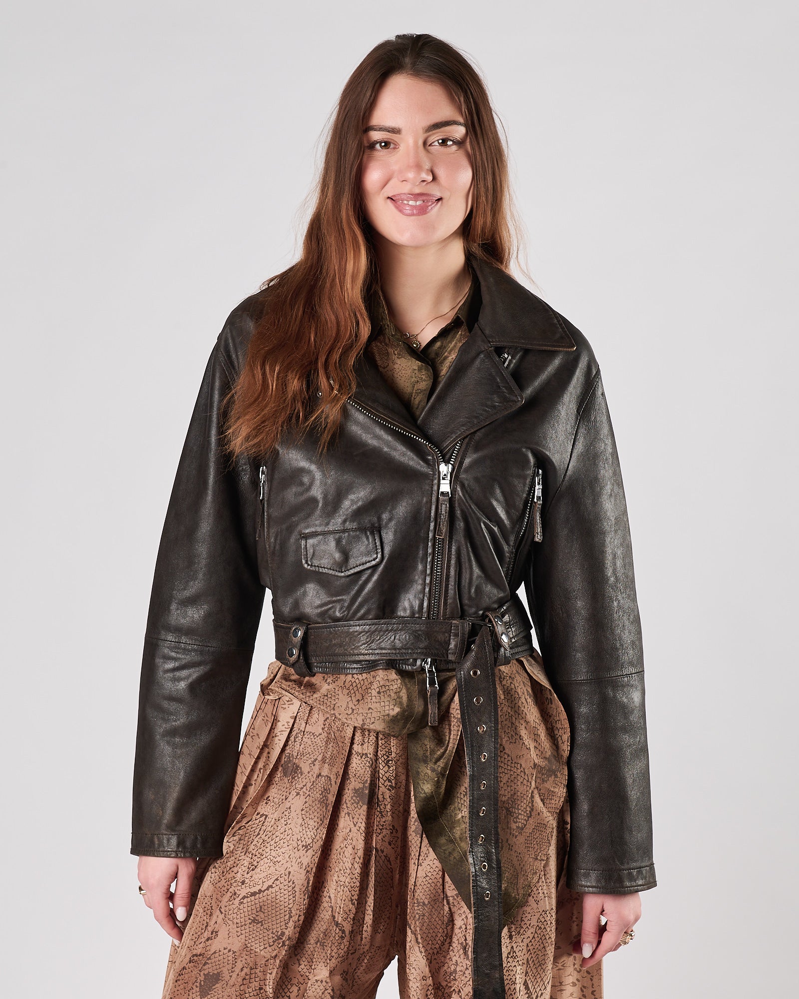 Giacchetto A|STORE eco pelle testa moro