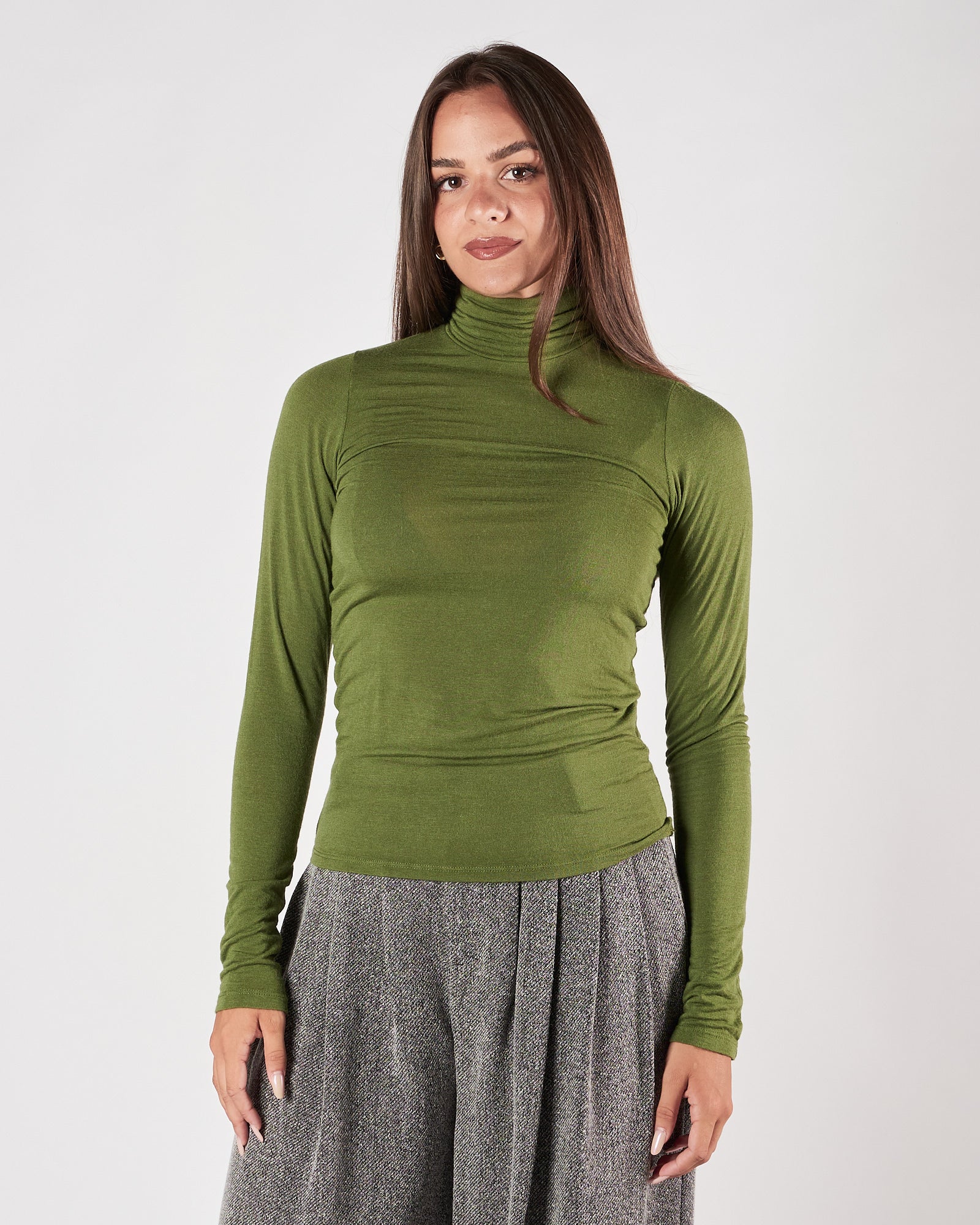 Maglia Tela9 collo alto verde