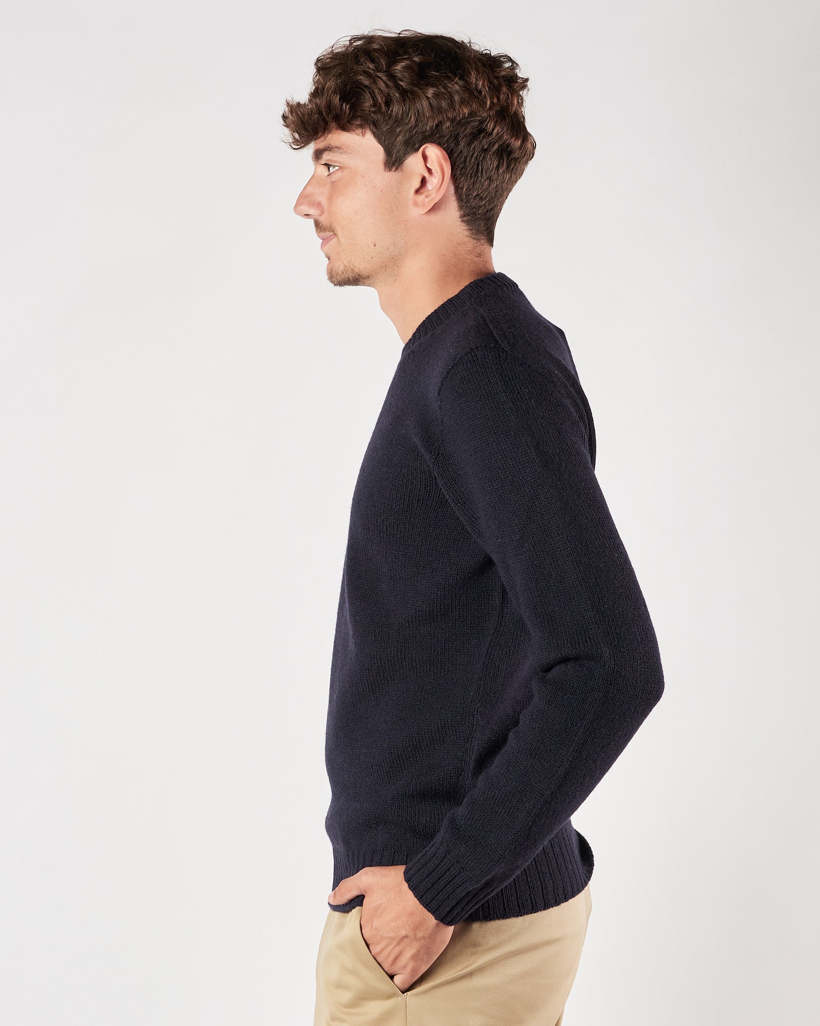 Maglia A|STORE in lana girocollo Navy