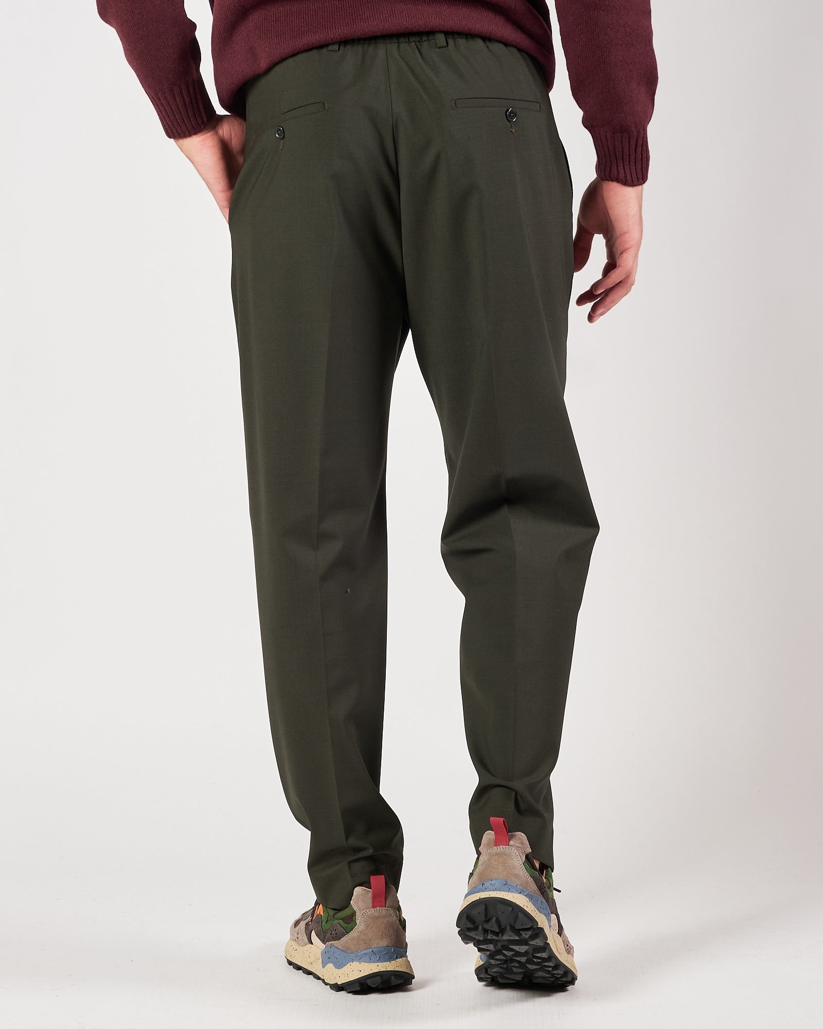 Pantalone A|STORE doppia pence verde