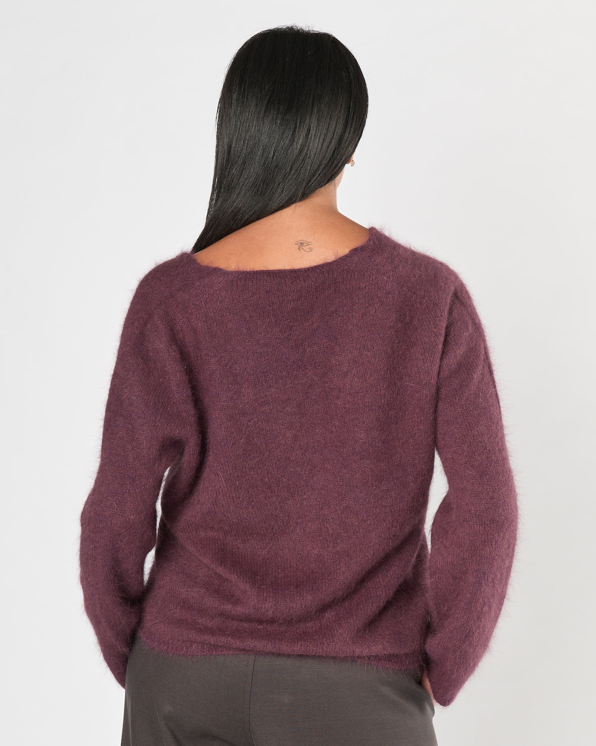 Maglia Roberto Collina scollo v bordeaux