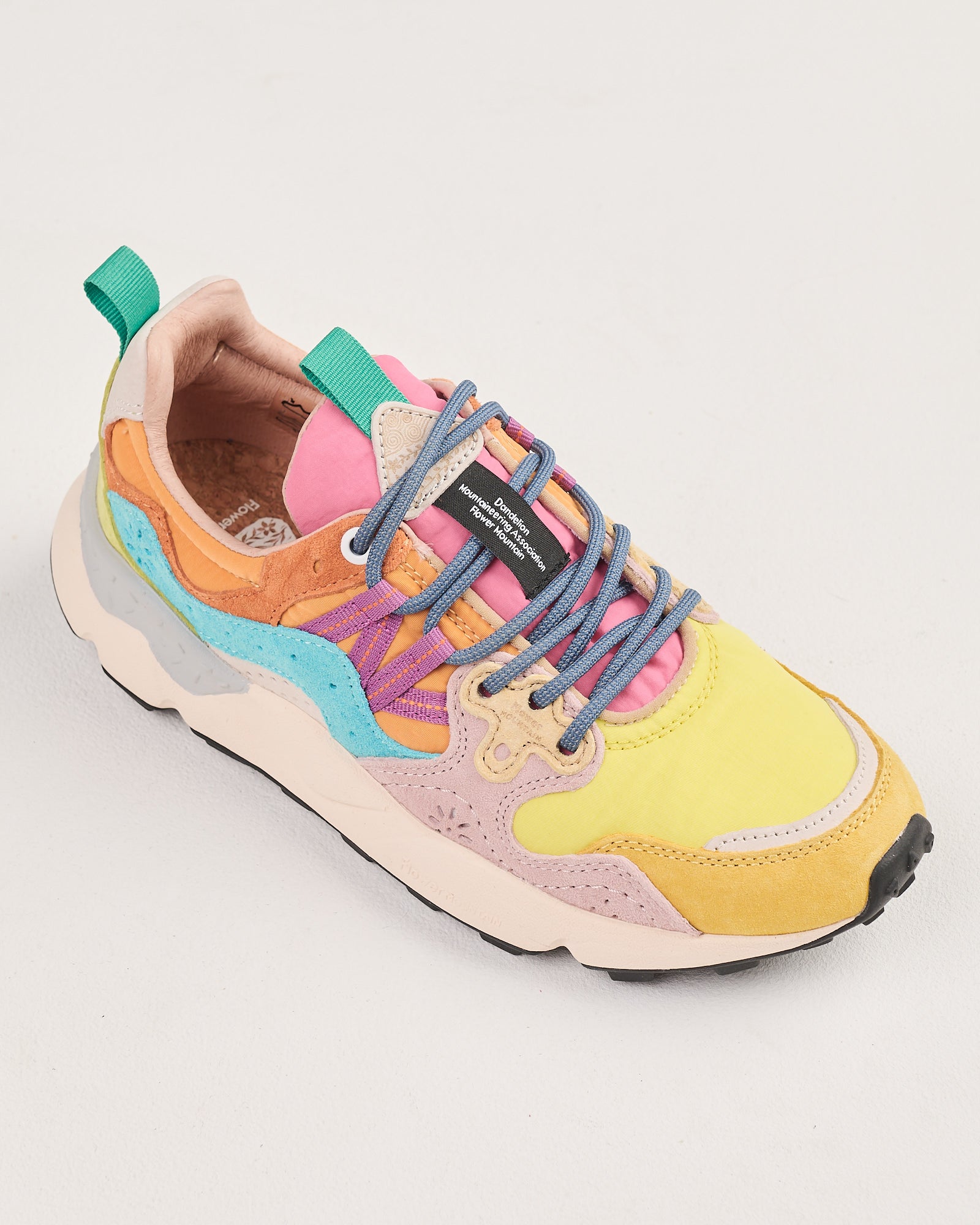 Sneaker Flower Mountain Yellow Light Lime Pink