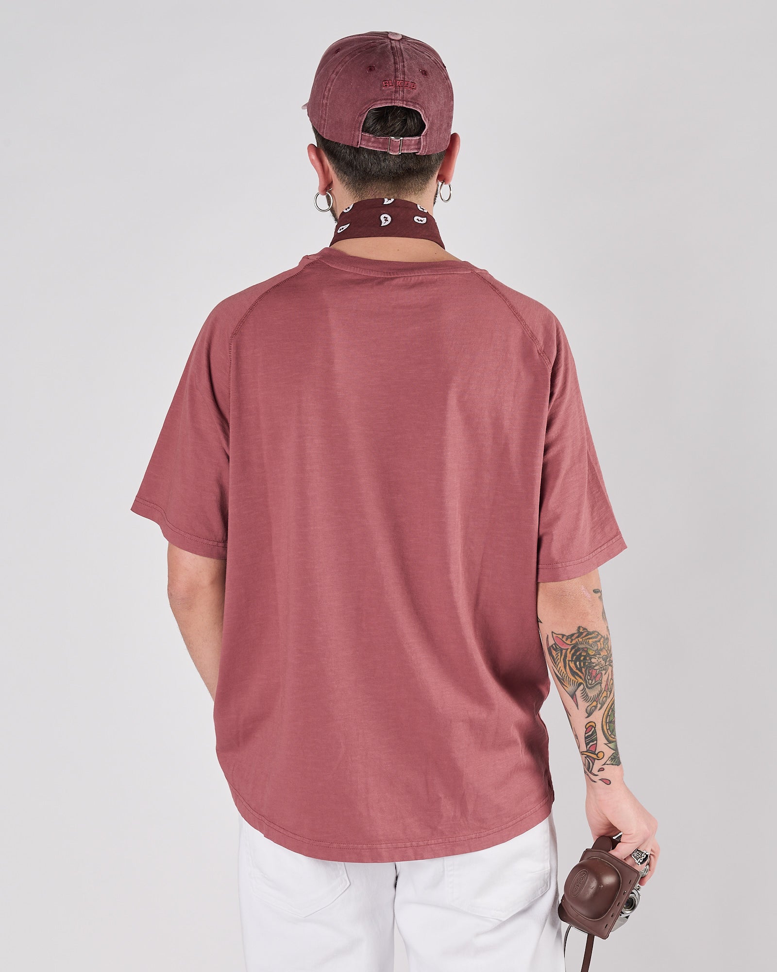 T-shirt Bl'ker manica corta manica raglan bordeaux