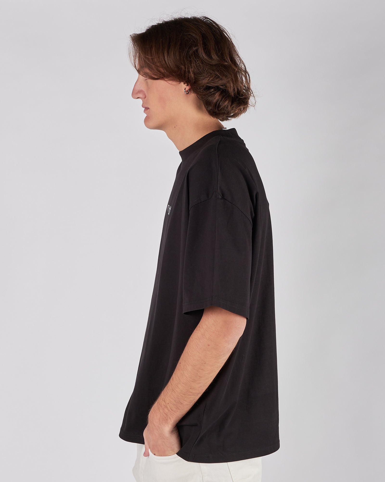 T-shirt A|STORE over con stampa in cotone organico