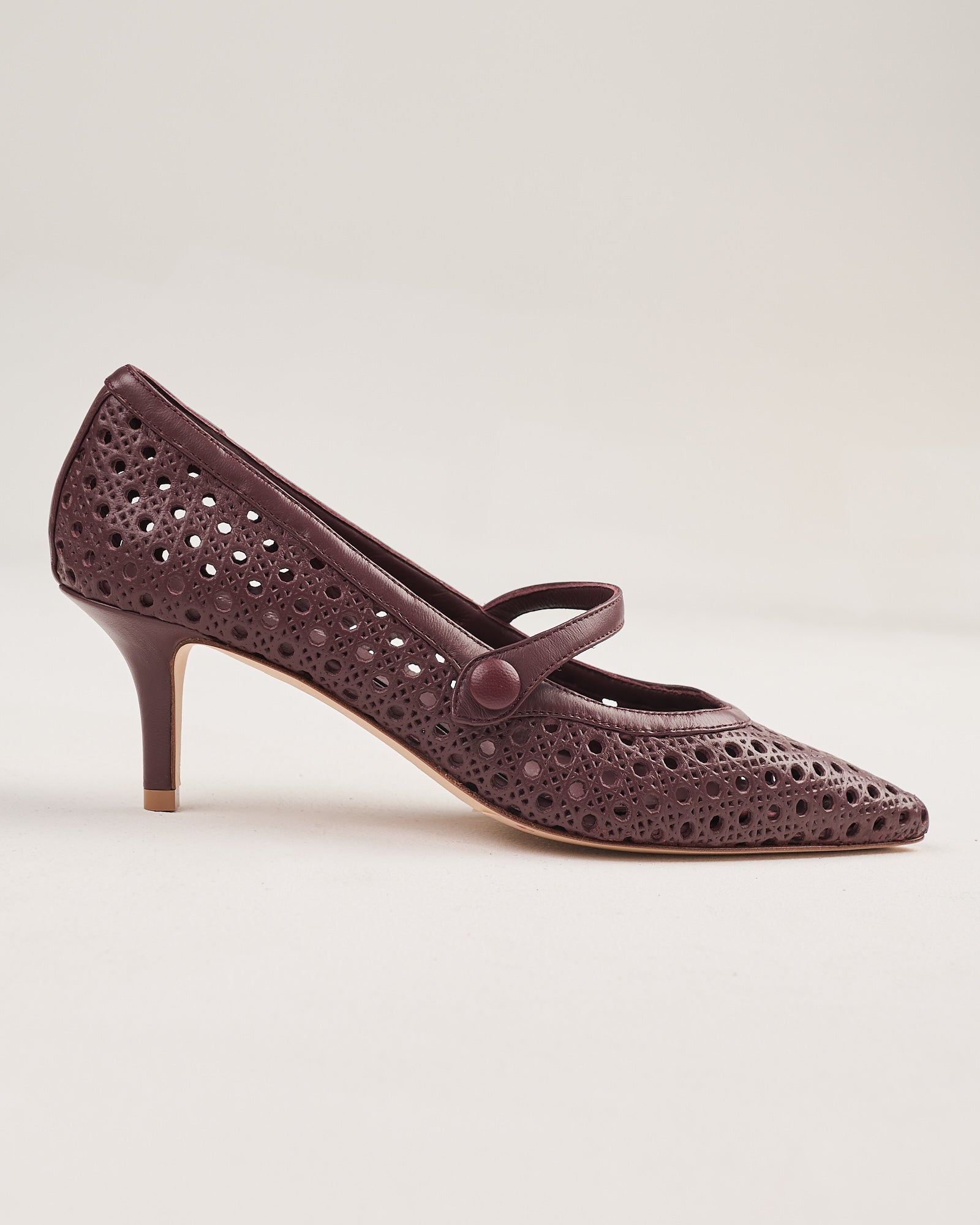 Scarpa Cheville con tacco vinaccia