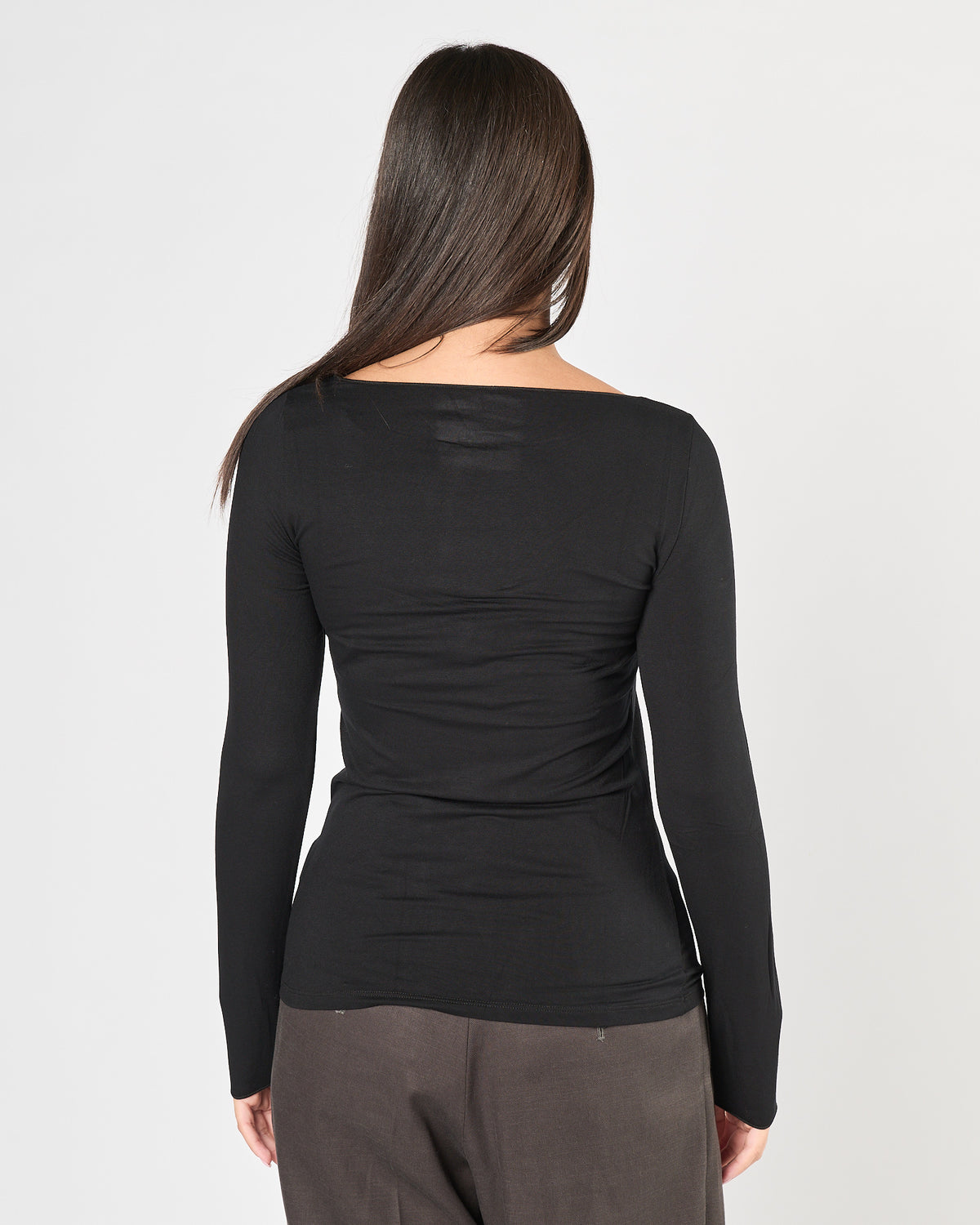 Maglia Majestic scollo a barca nera