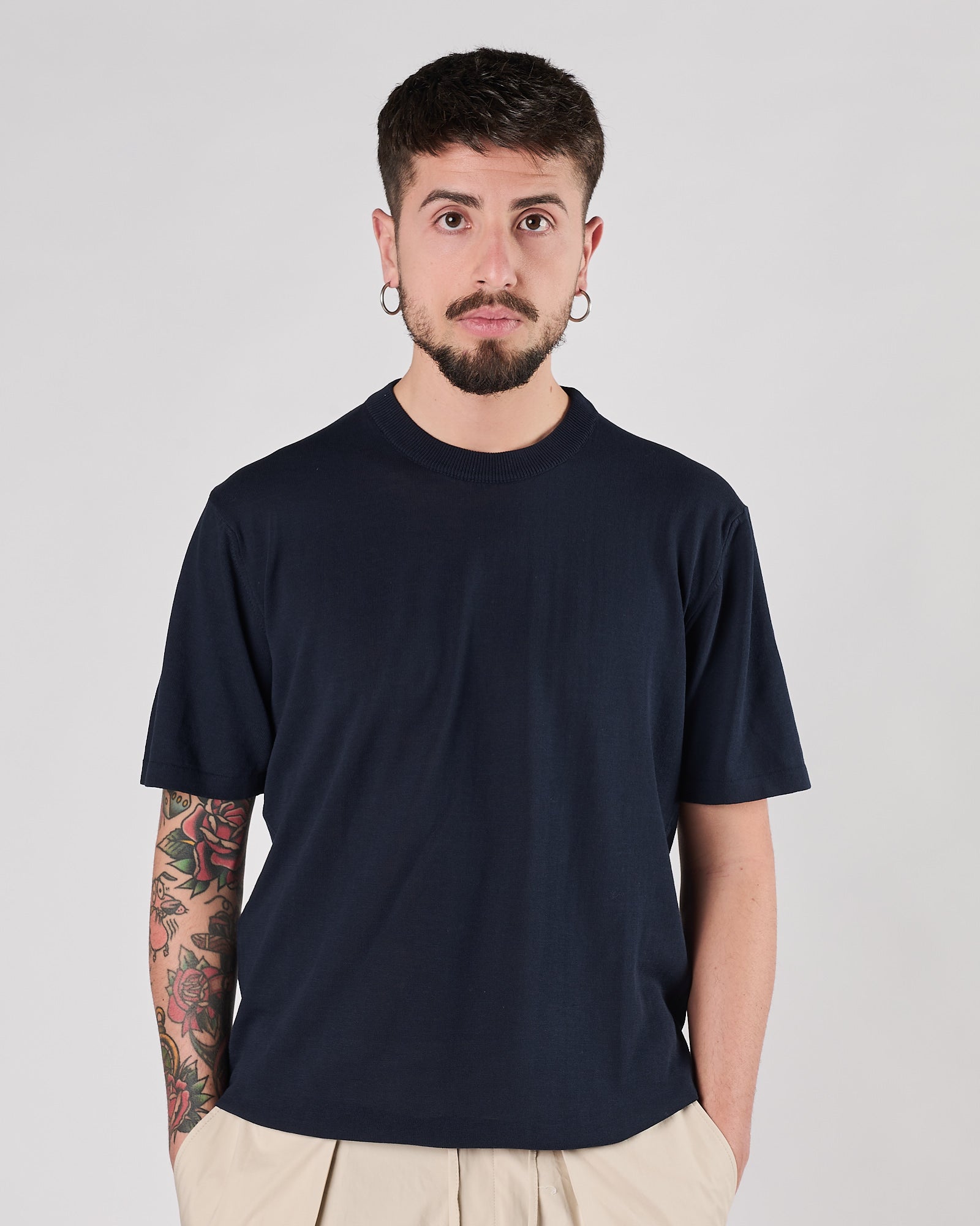 Maglia Aimé in maglia girocollo blu