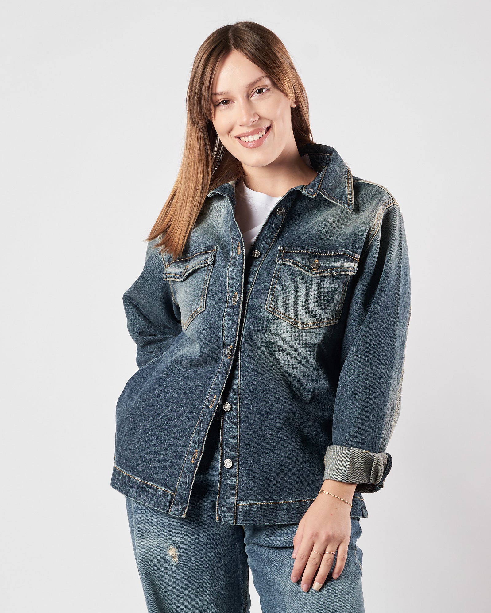 Giacca Camicia God Save Denim over in denim