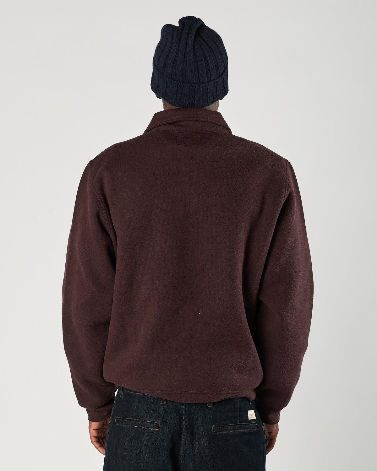Felpa Bl'ker taglio polo con zip burgundy