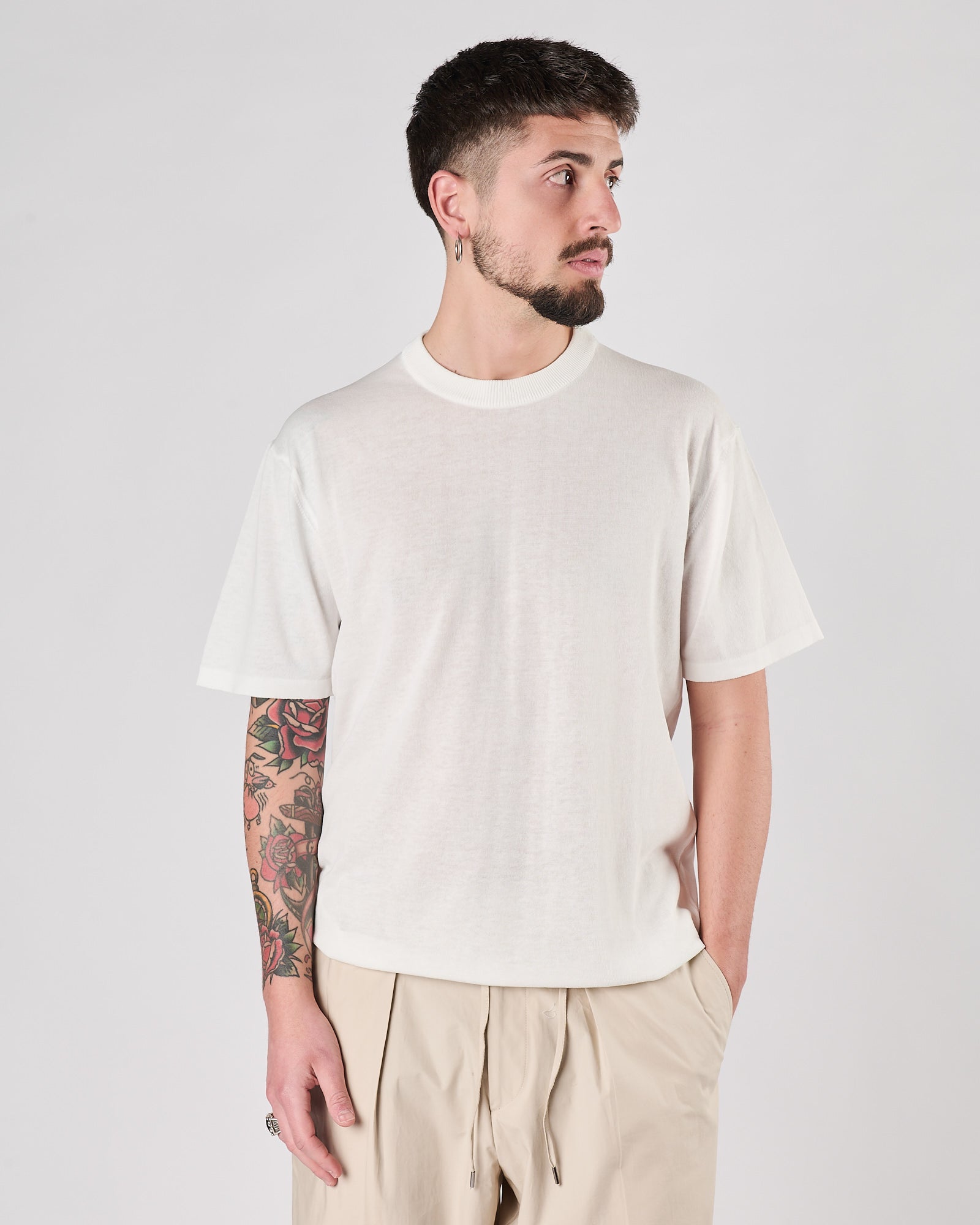 Maglia Aimé in maglia girocollo latte