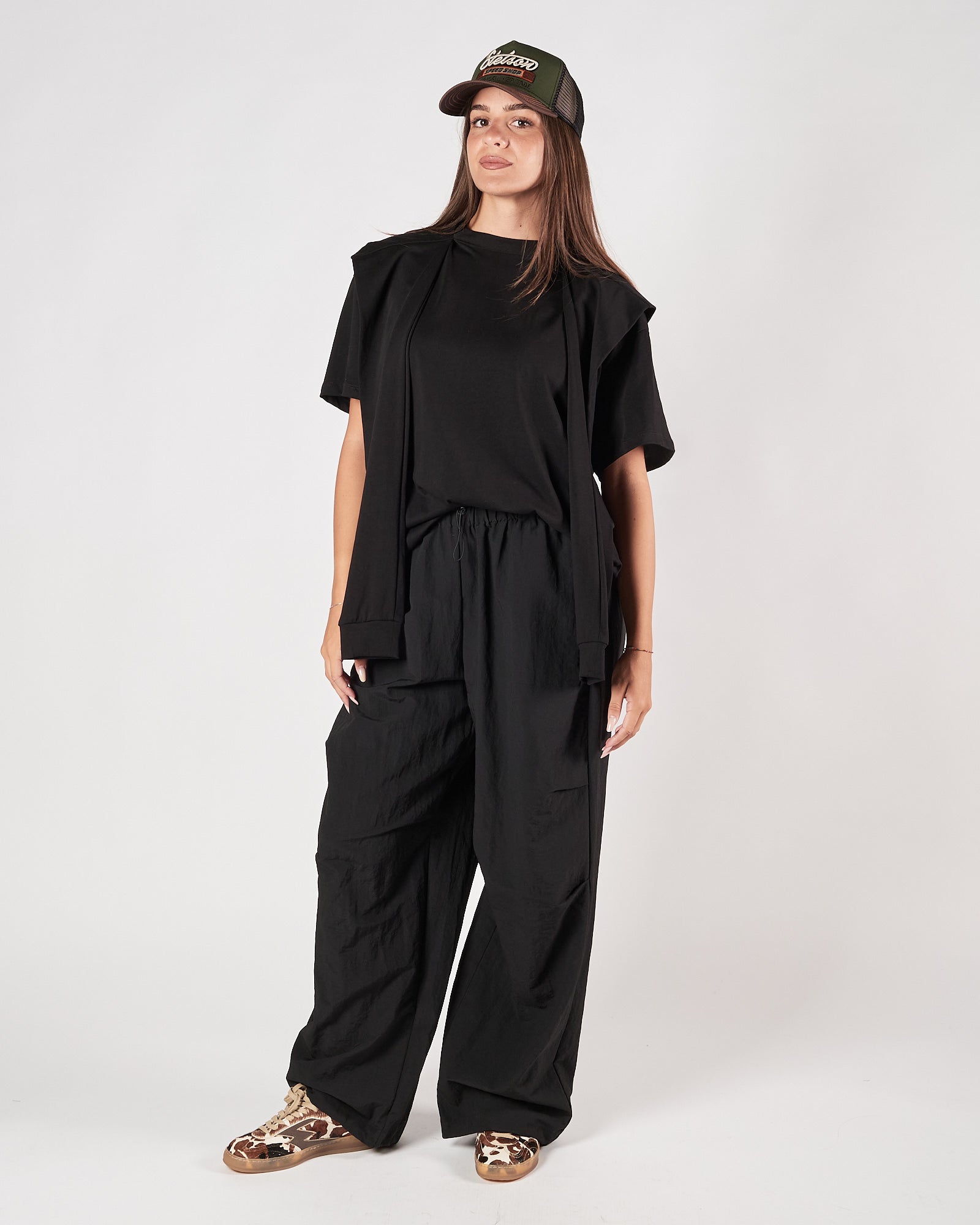 Pantalone Eleh largo nero