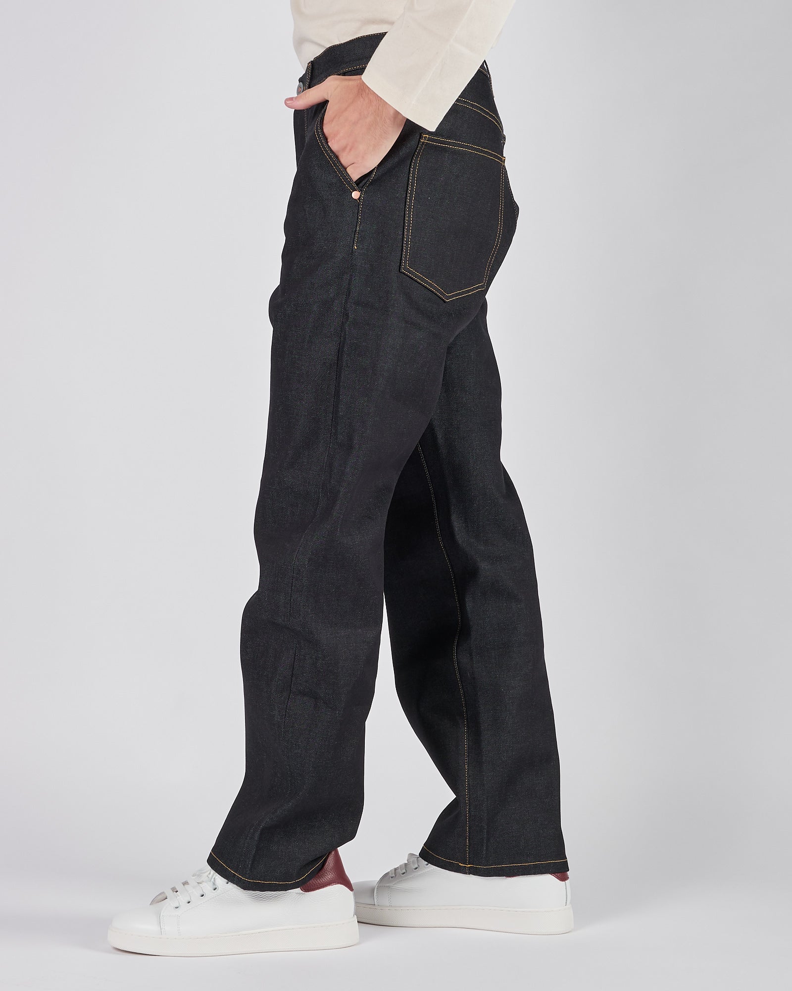 Jeans Tela Genova blu scuro largo