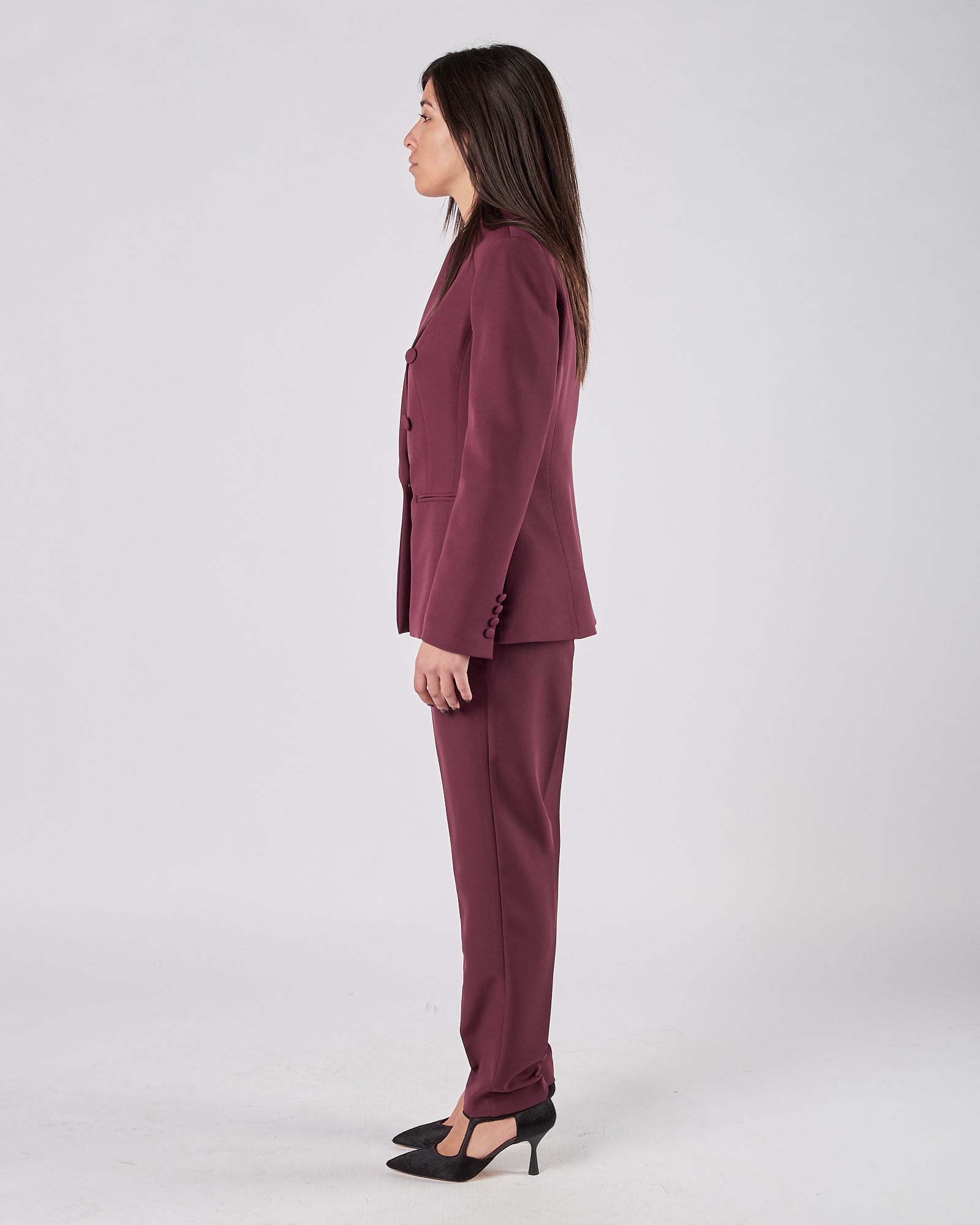 Giacca Silence doppio pettto bordeaux