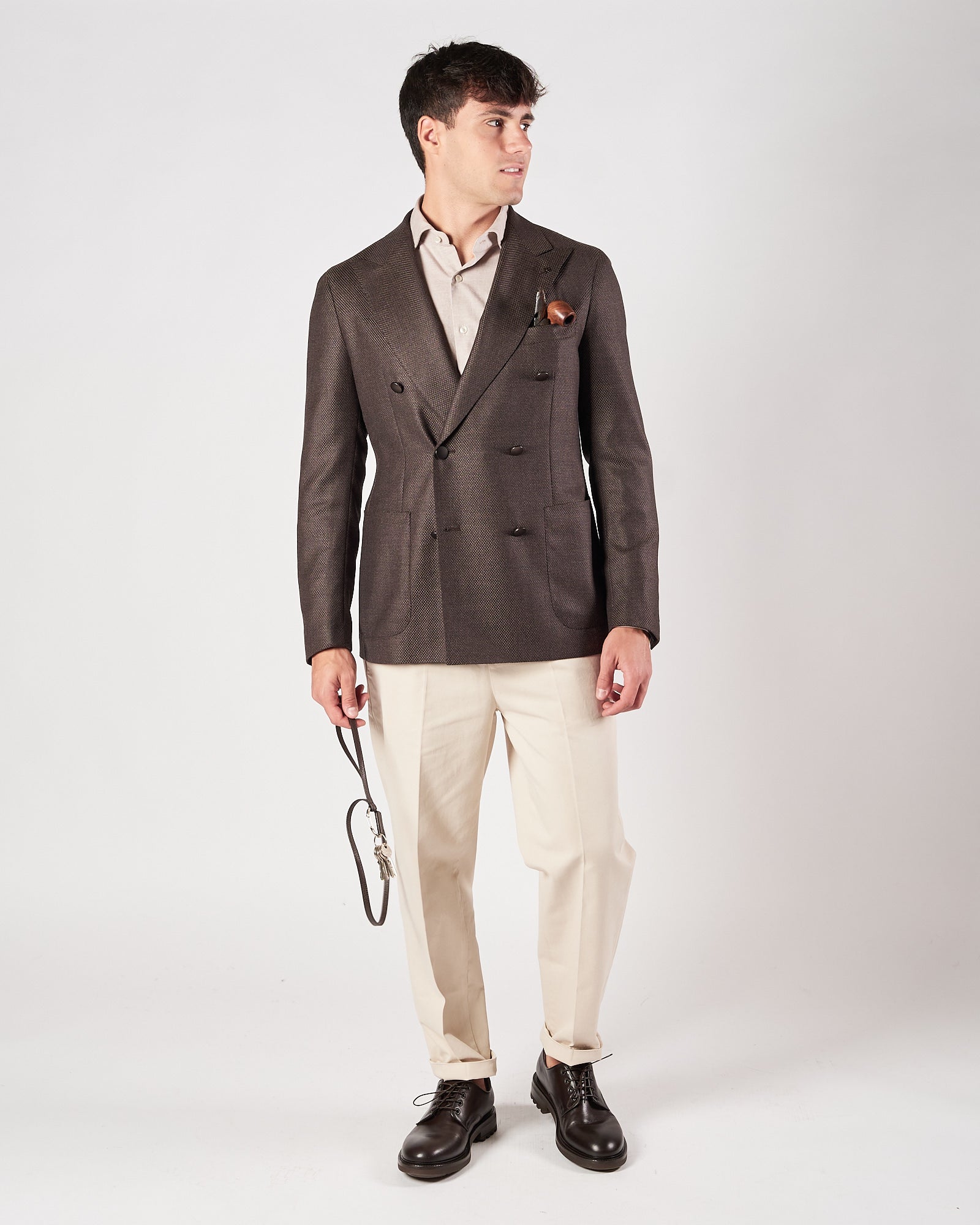 Pantalone Bonheur over fit beige