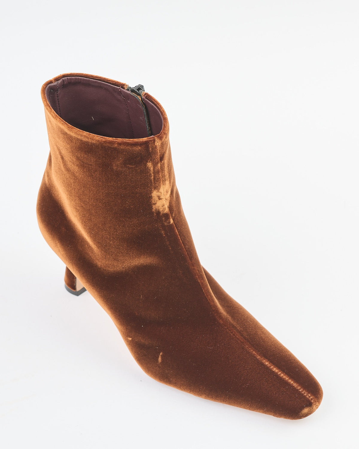 Scarpa Cheville velluto caki con tacchetto