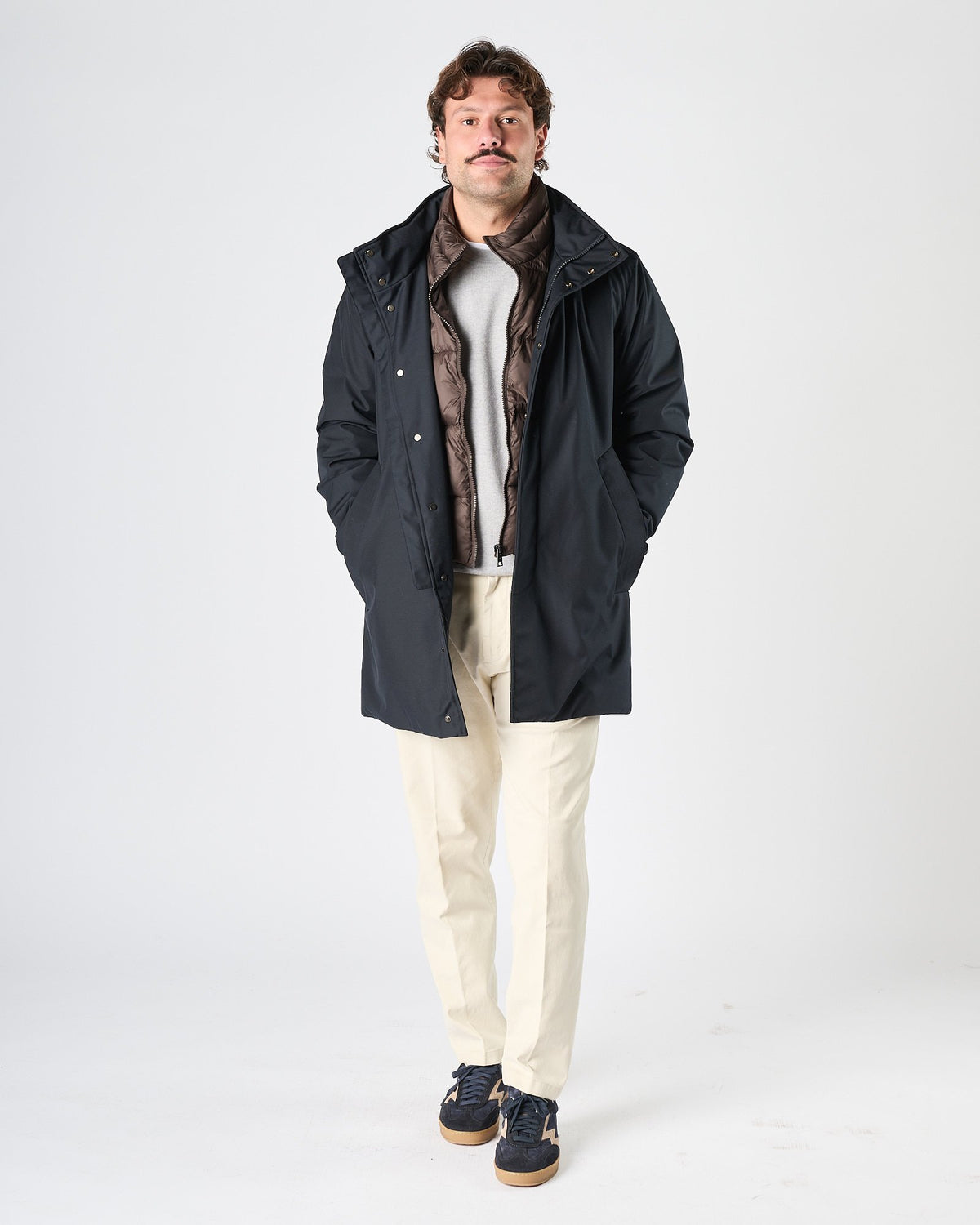 Cappotto Onthebund tre pezzi tecnico blu notte