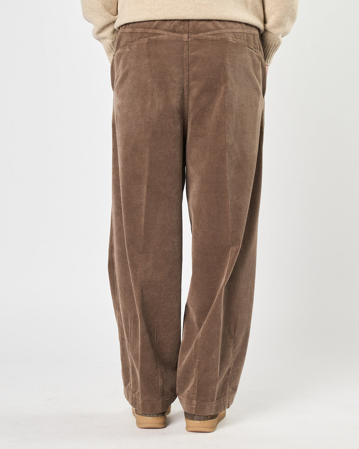 Pantalone Bonheur morbido velluto millerighe cacao