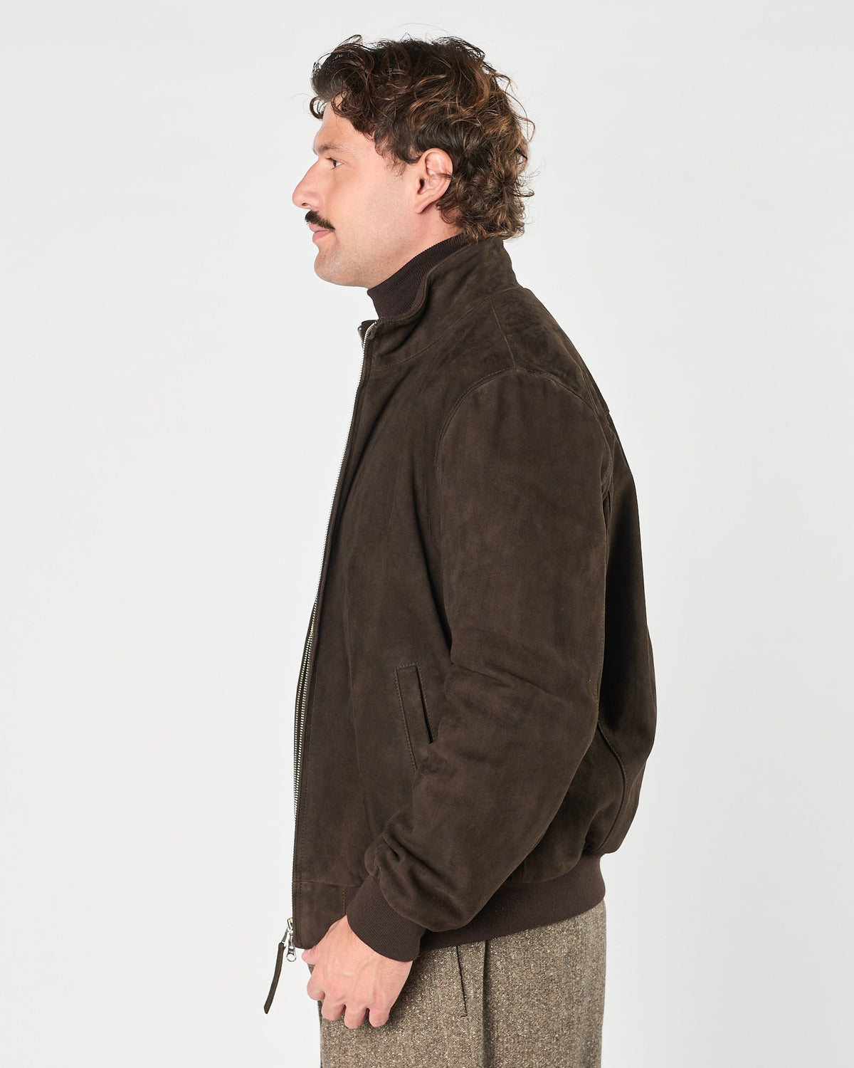 Giacchetto D'Amico in suede marrone