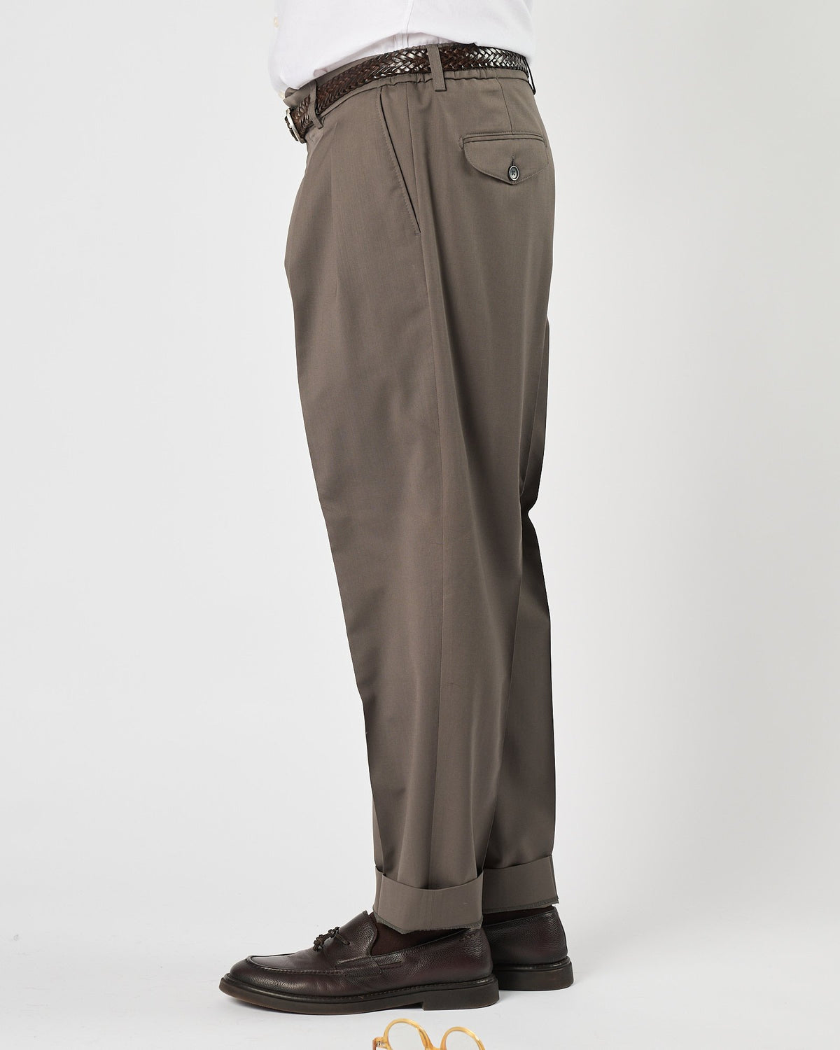 Pantalone A|STORE doppia pence fango