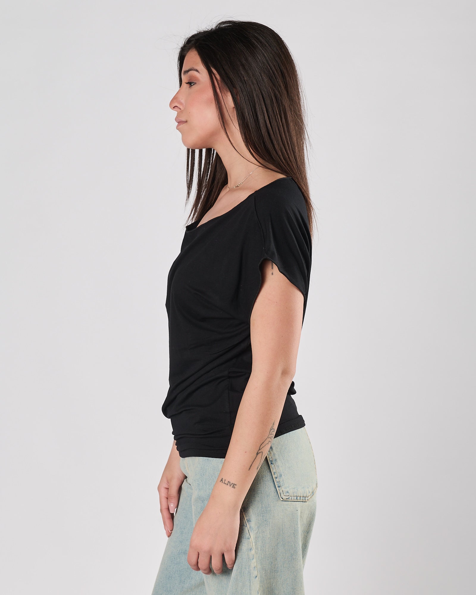 T-shirt Makestic morbida nera