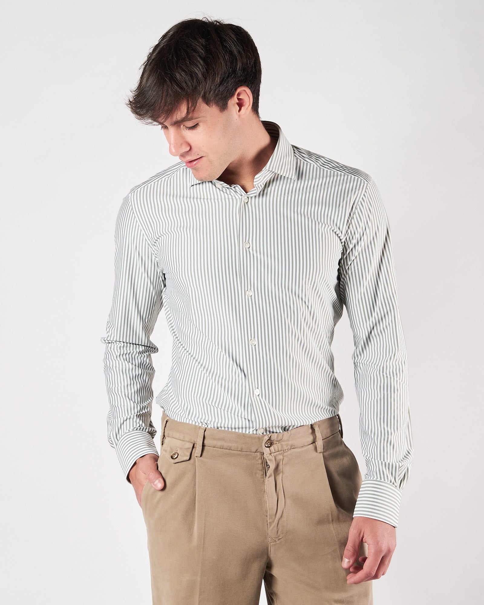 Camicia Xacus active riga verde