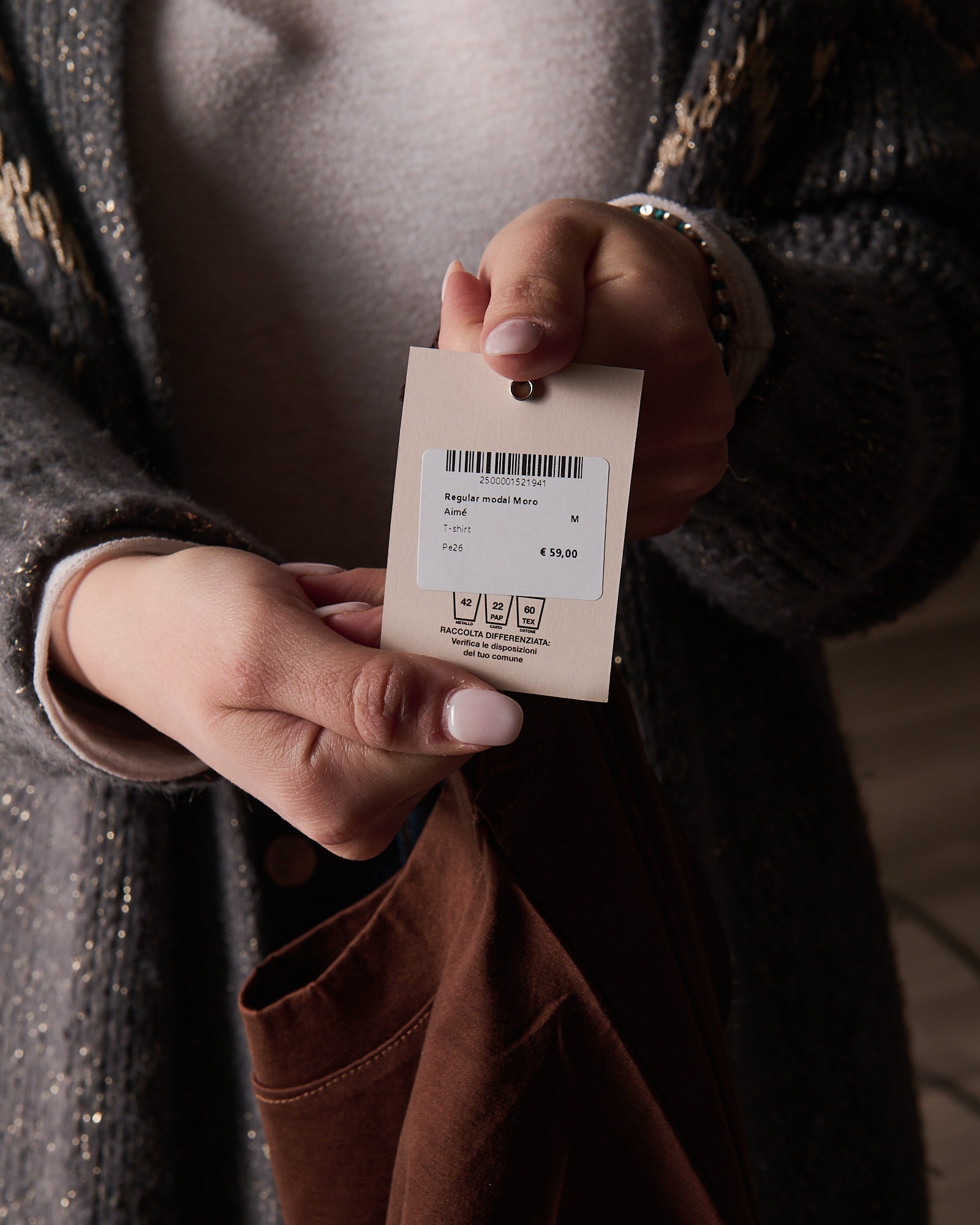 T-shirt Aimé regular tessuto modal moro