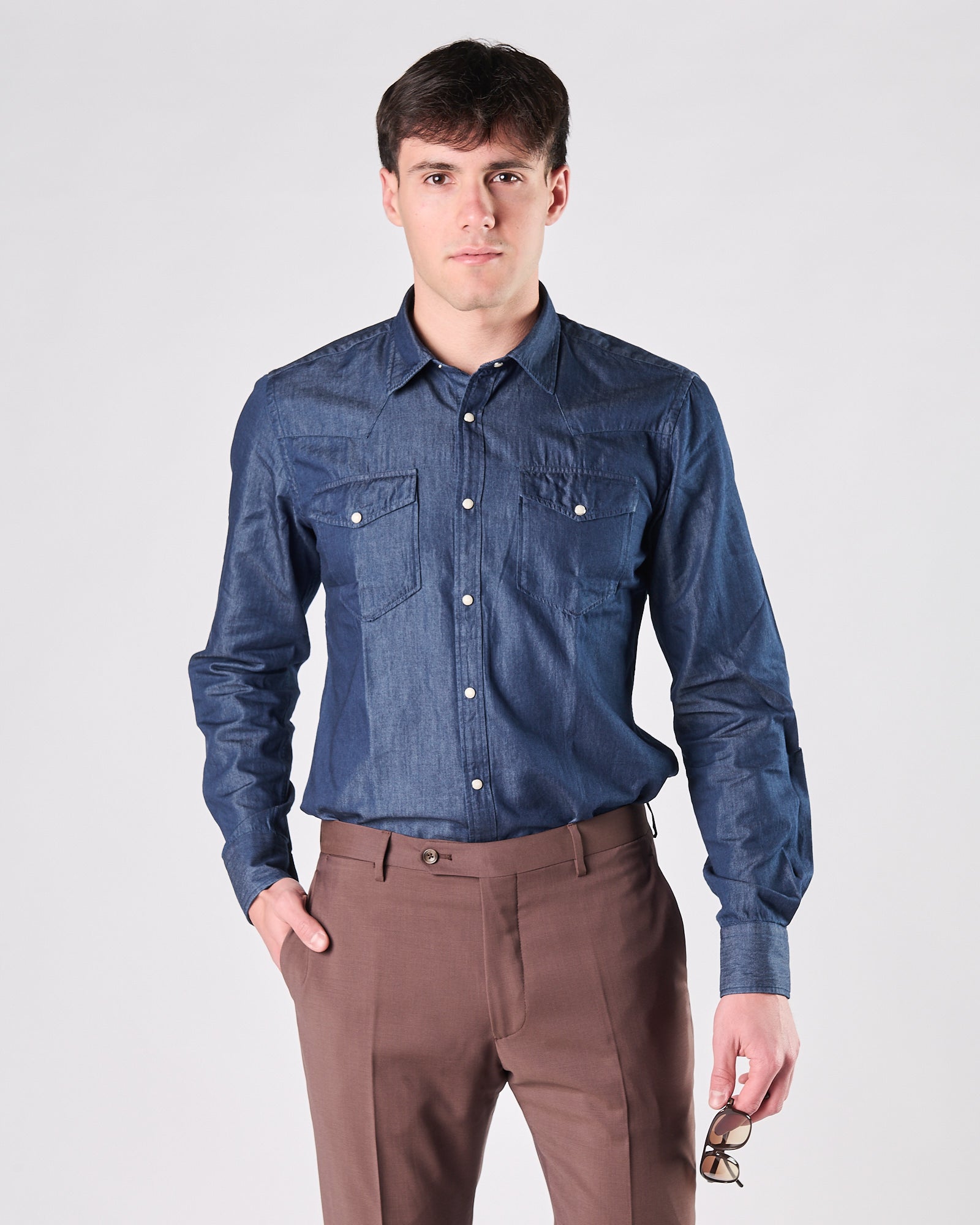 Camicia Xacus in denim texana