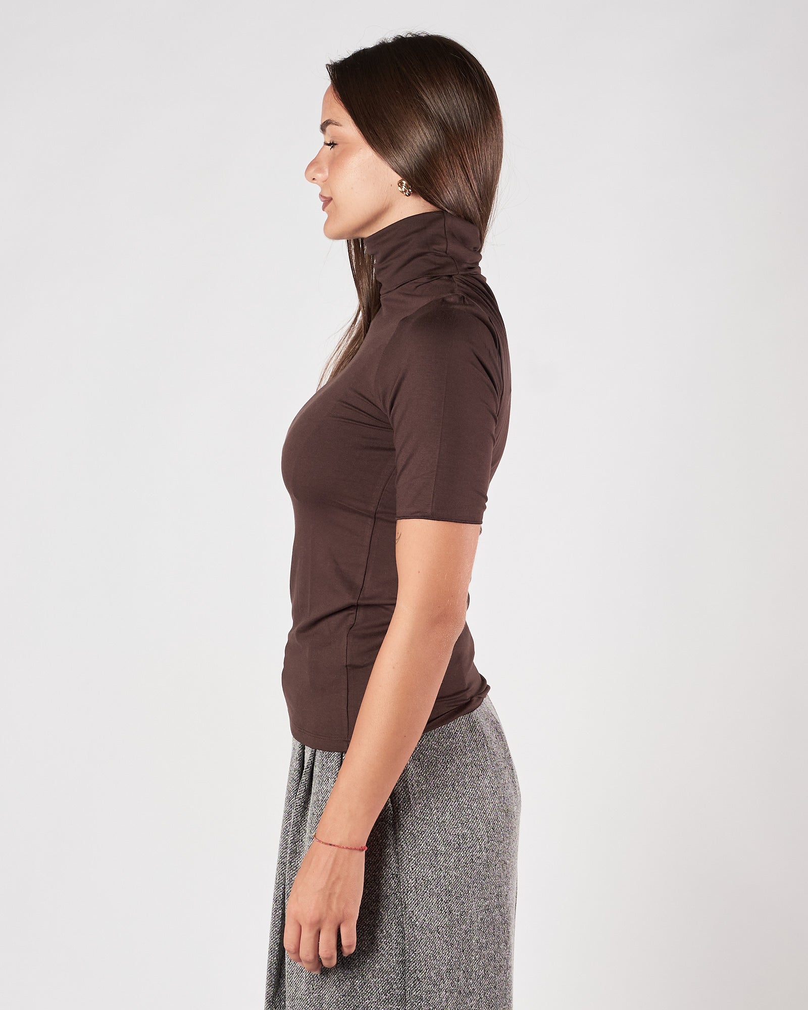 Maglia Majestic dolcevita caffè