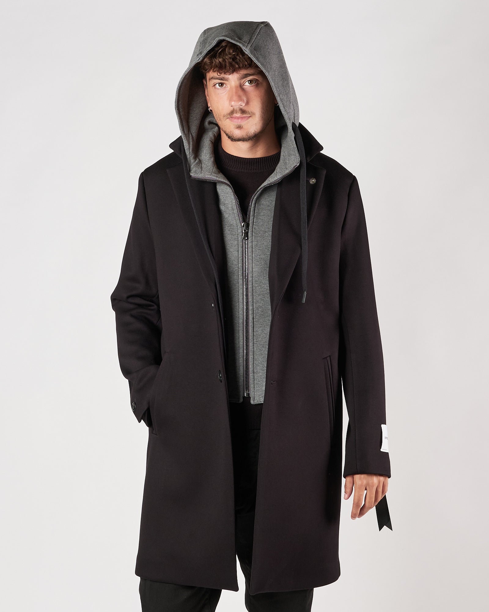 Cappotto Officina36 con cappuccio nero